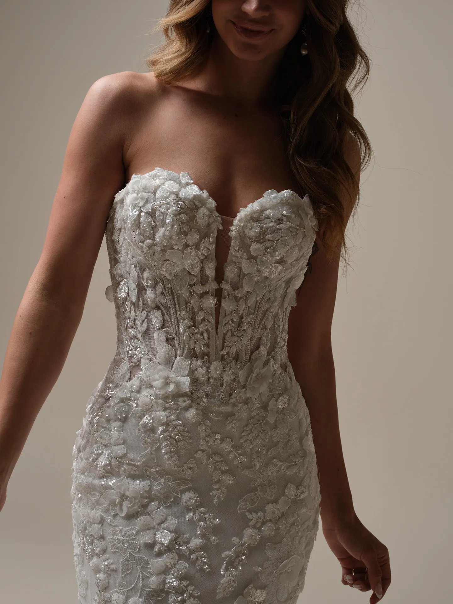 Sottero and Midgley Twilight front view lace floral mermaid wedding dress