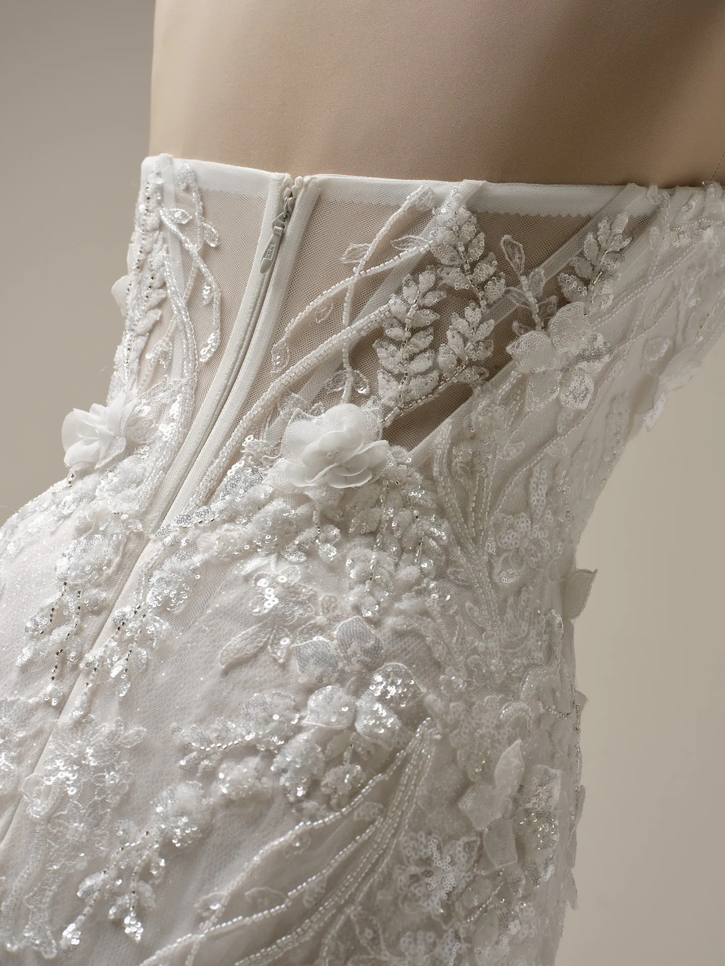 Sottero and Midgley Twilight back view, floral lace and sequin details