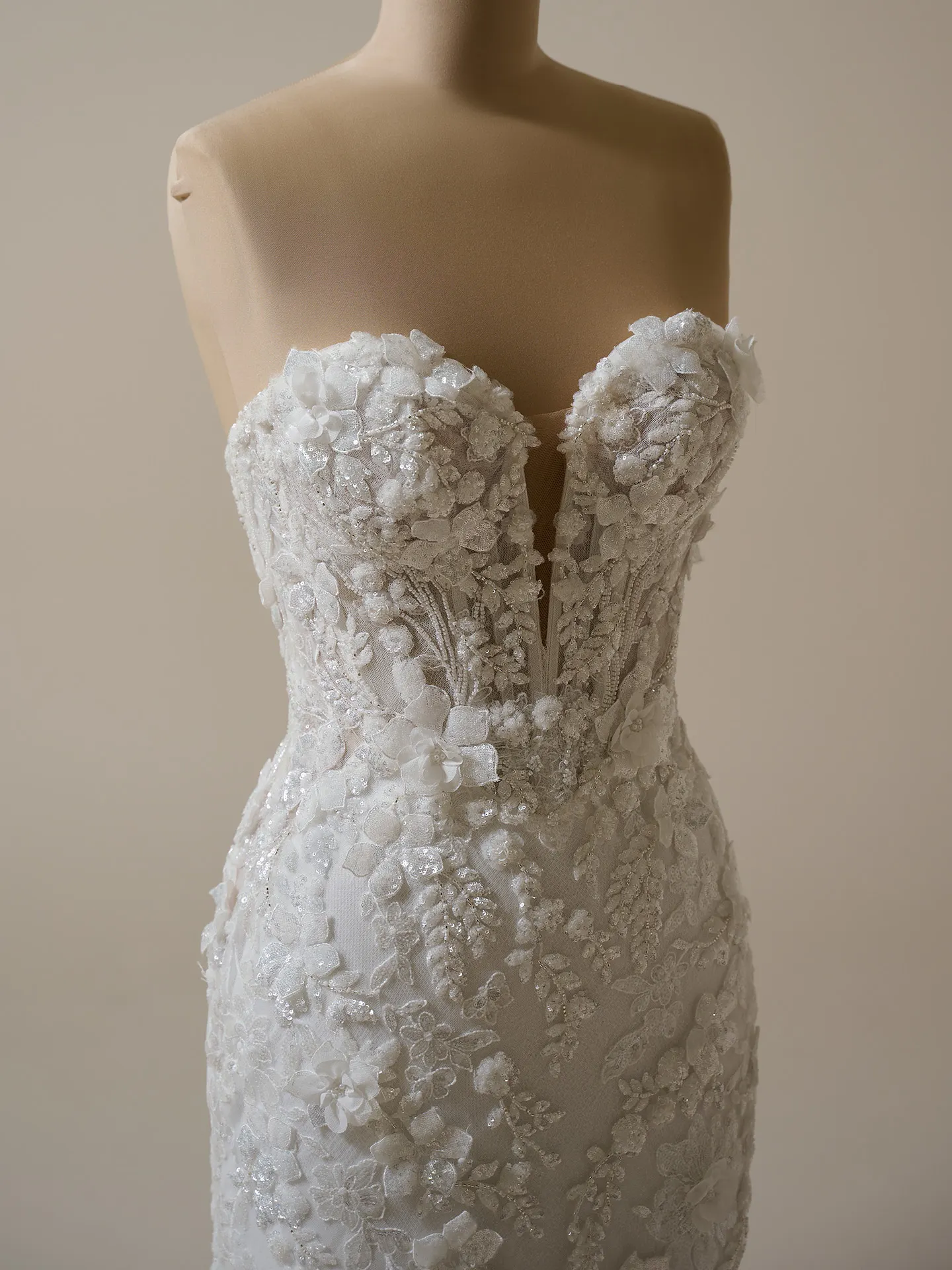 Sottero and Midgley Twilight front view floral lace bodice mermaid gown