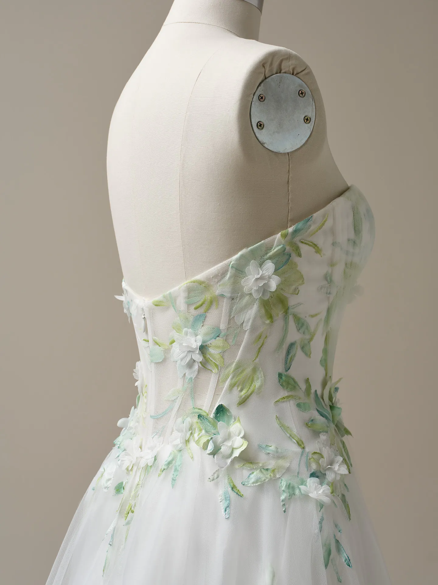 Vineyard floral A-line bridal gown side view Maggie Sottero