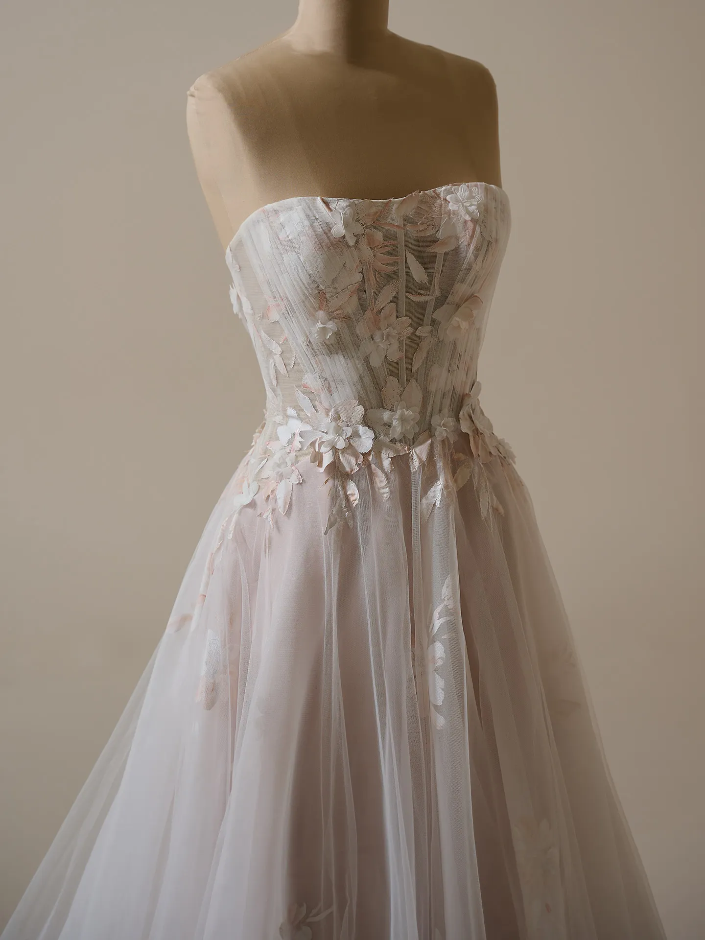 Maggie Sottero Vineyard A-line floral gown front view