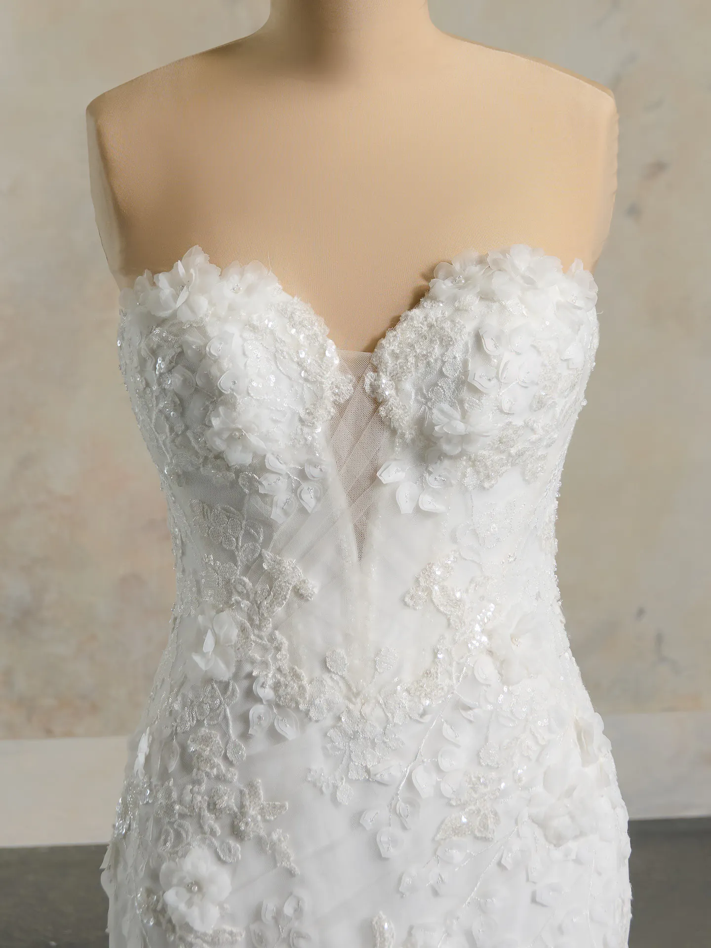 Maggie Sottero Kellen floral tulle gown front view