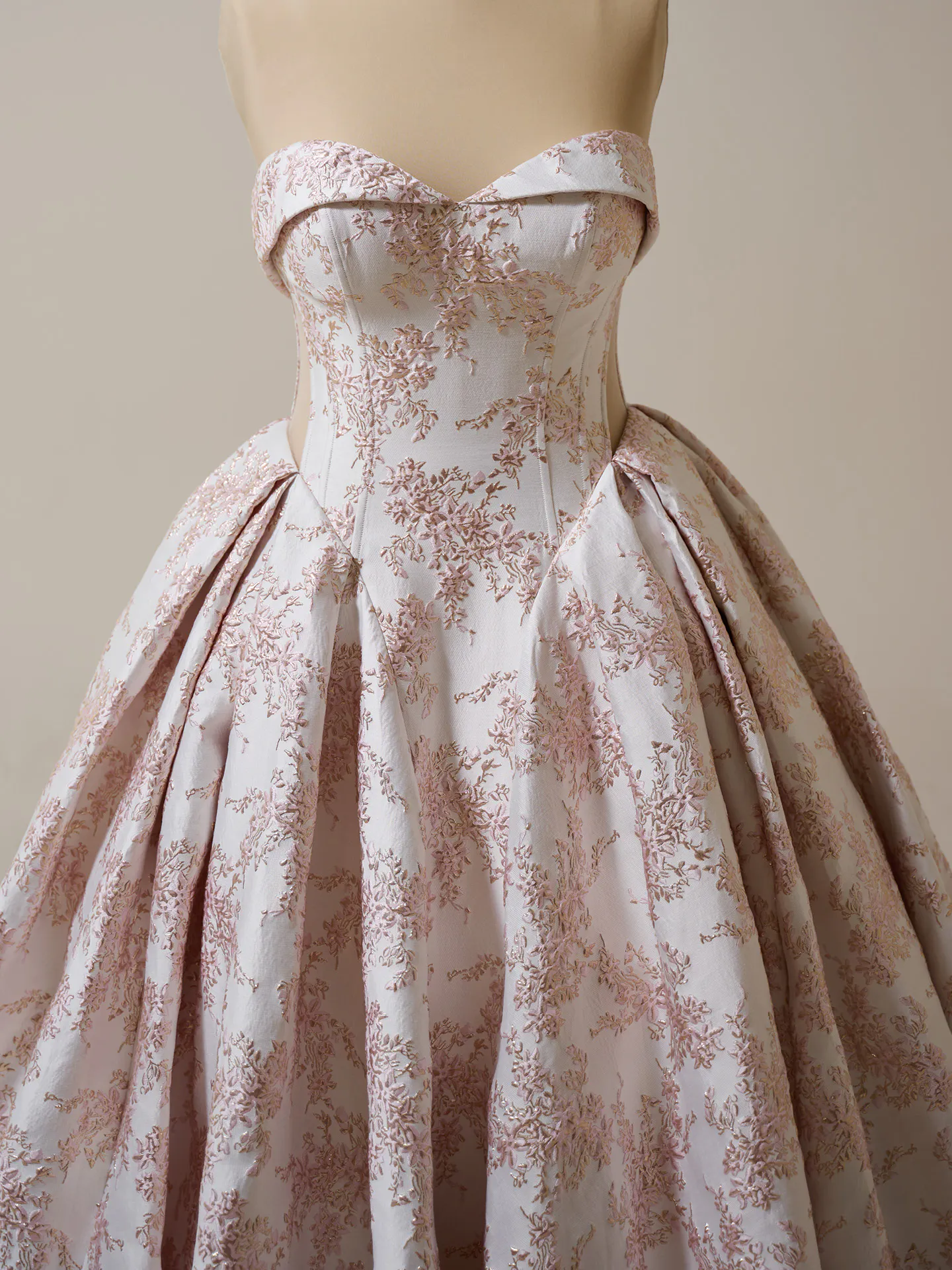 Sottero and Midgley Aberdeen ball gown floral jacquard front view