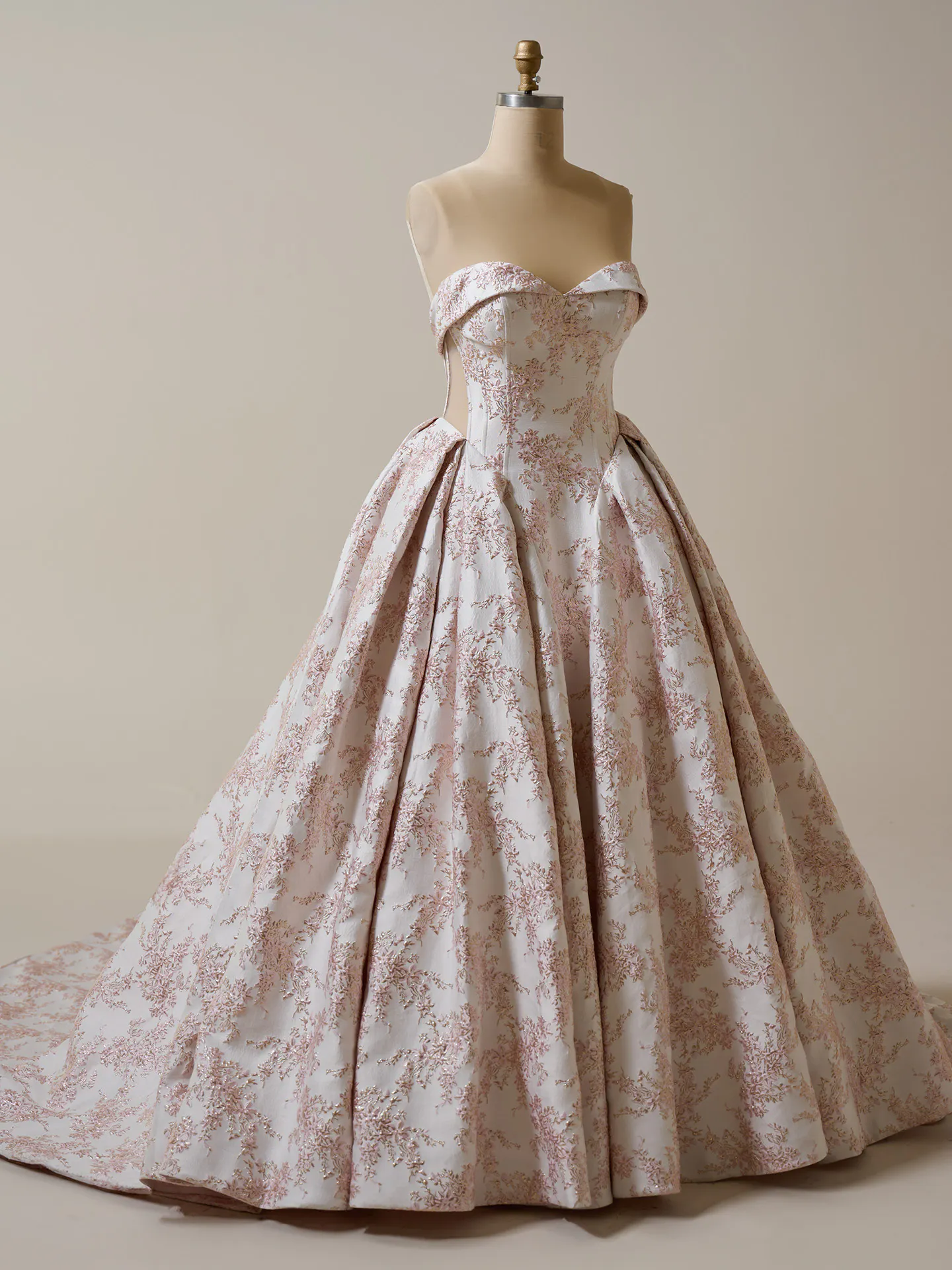 Sottero and Midgley Aberdeen floral jacquard ball gown front view