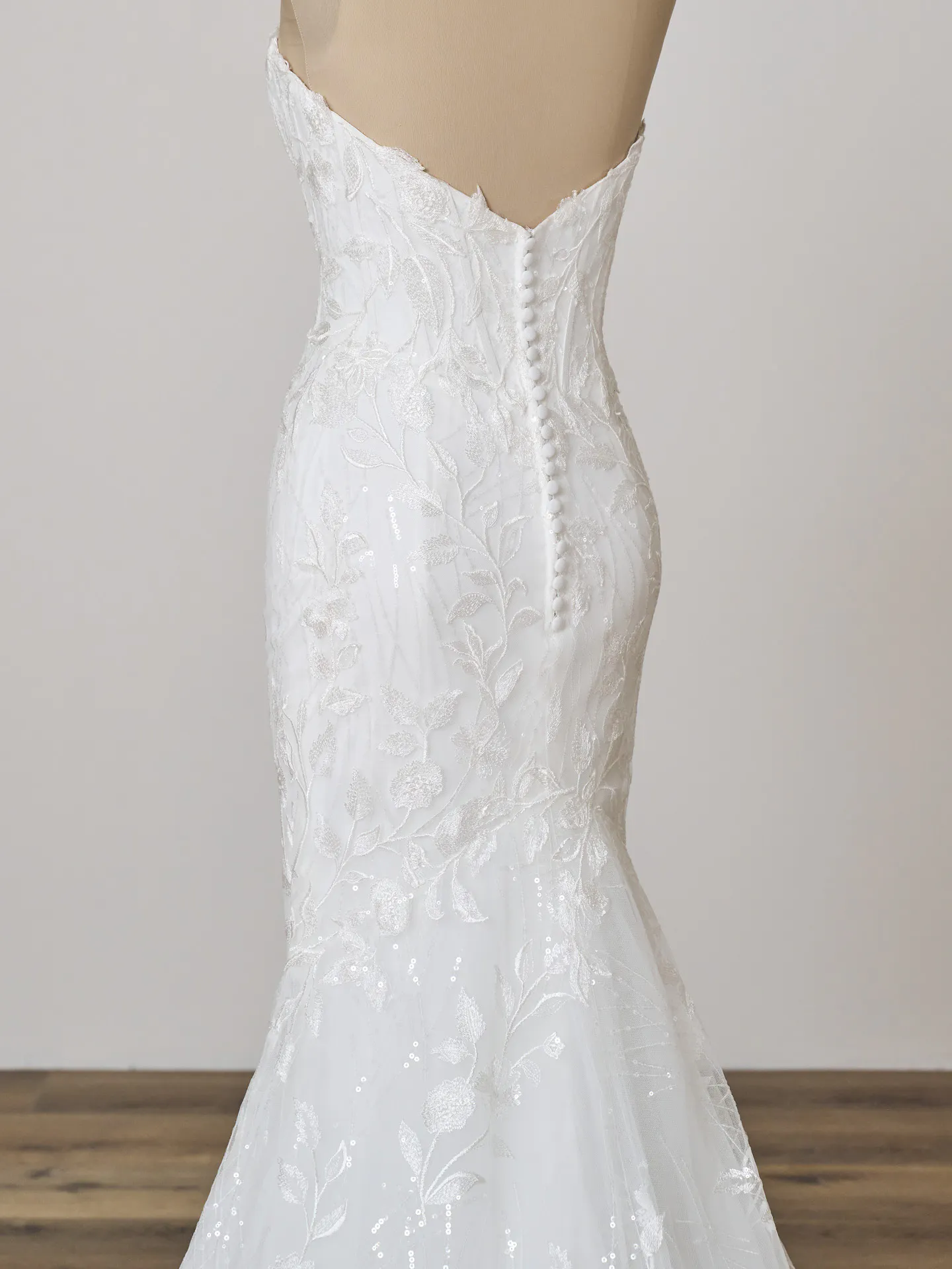 Maggie Sottero Fairchild side view sequin lace bridal gown