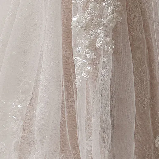 Maggie Sottero Benjie sequin lace detail mermaid bridal dress
