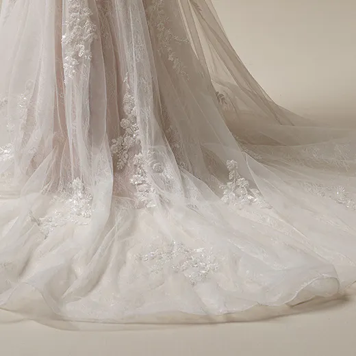 Benjie sequin lace mermaid bridal dress back view Maggie Sottero