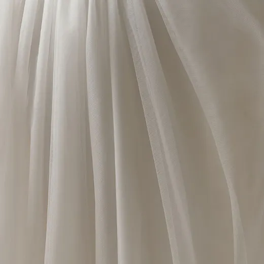 Maggie Sottero Evan pleated ball gown close-up