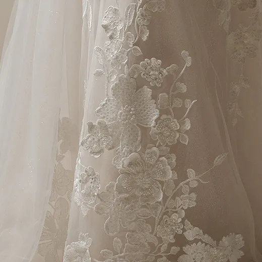 Maggie Sottero Reese floral lace detail on mermaid wedding dress