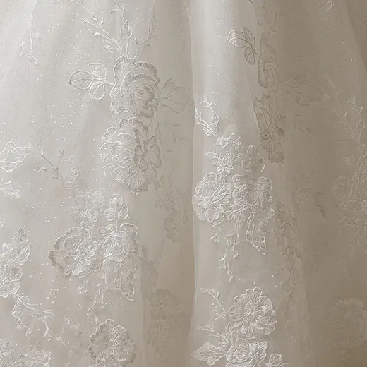 Maggie Sottero Skylar lace detail on A-line bridal gown