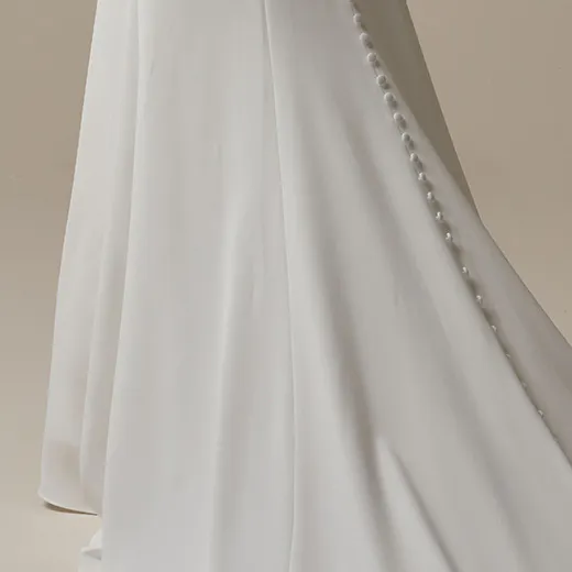 Maggie Sottero Jorie buttons detailed back view