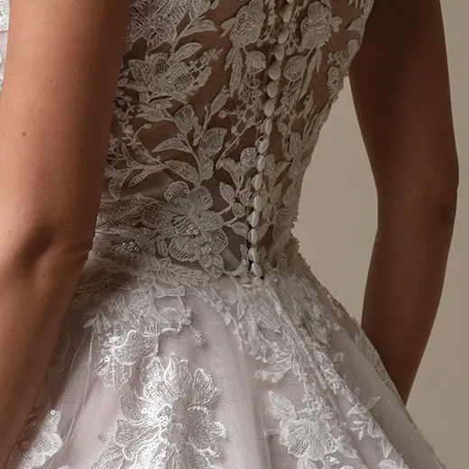 Maggie Sottero Rickie lace back detail A-line gown