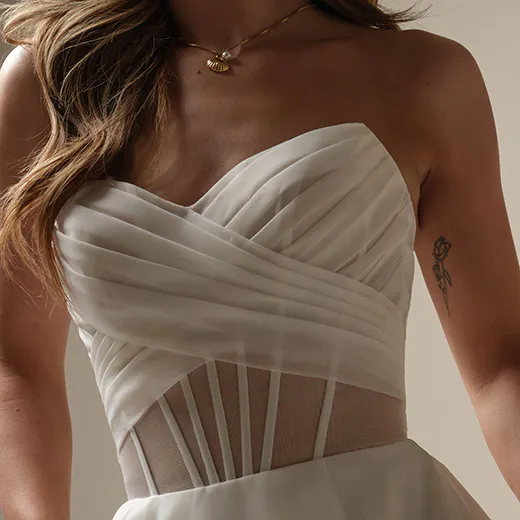 Maggie Sottero Sunny strapless sweetheart A-line dress front view