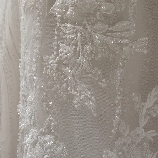Sottero and Midgley Lina dress detail with floral lace and sequins