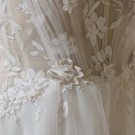 Maggie Sottero Vineyard floral detail close-up