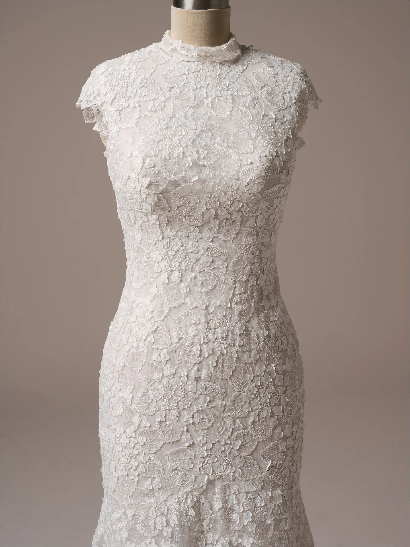 Maggie Sottero Auburn Leigh lace sheath front view