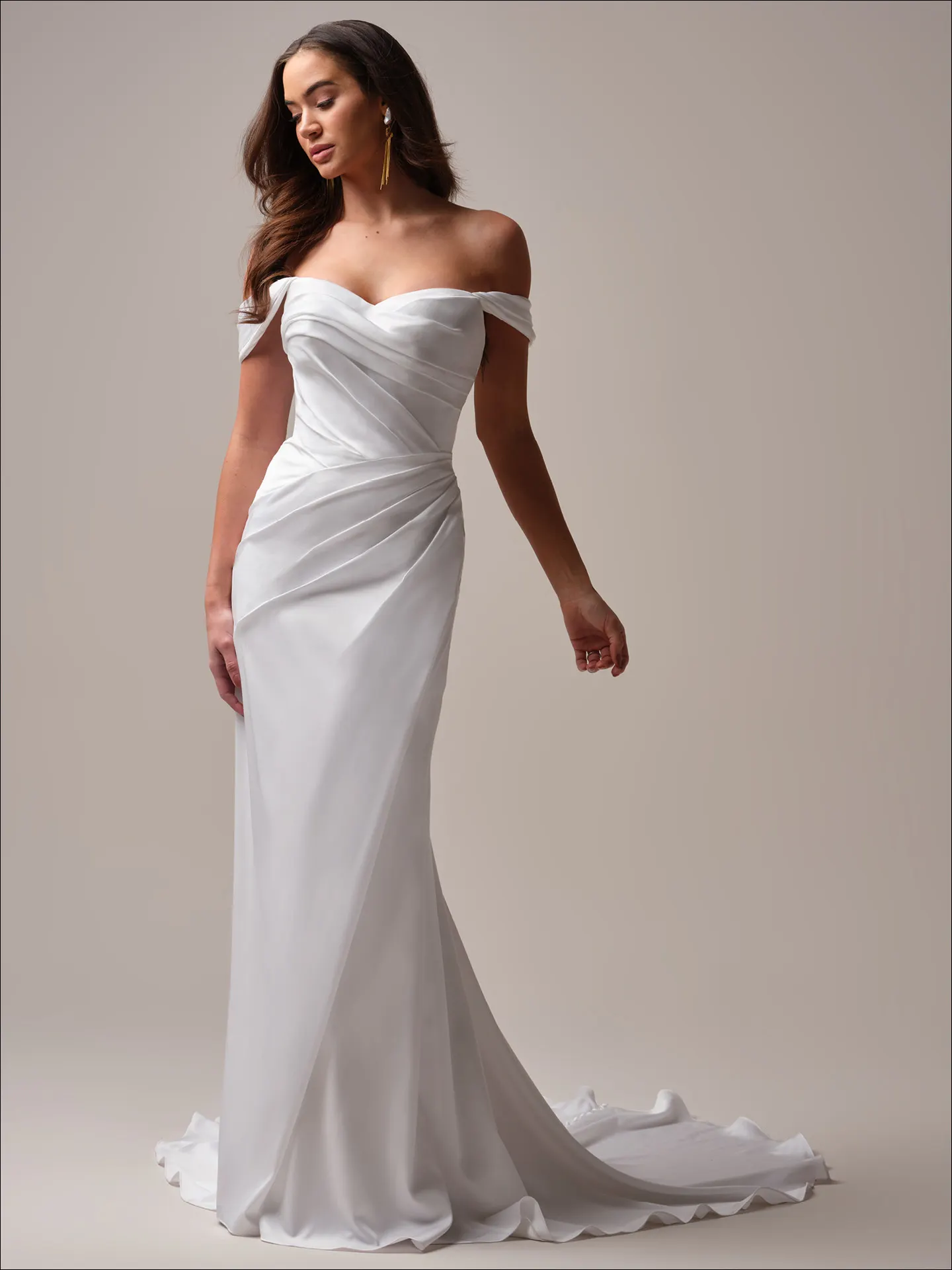 Maggie Sottero Barrington sheath wedding dress front view