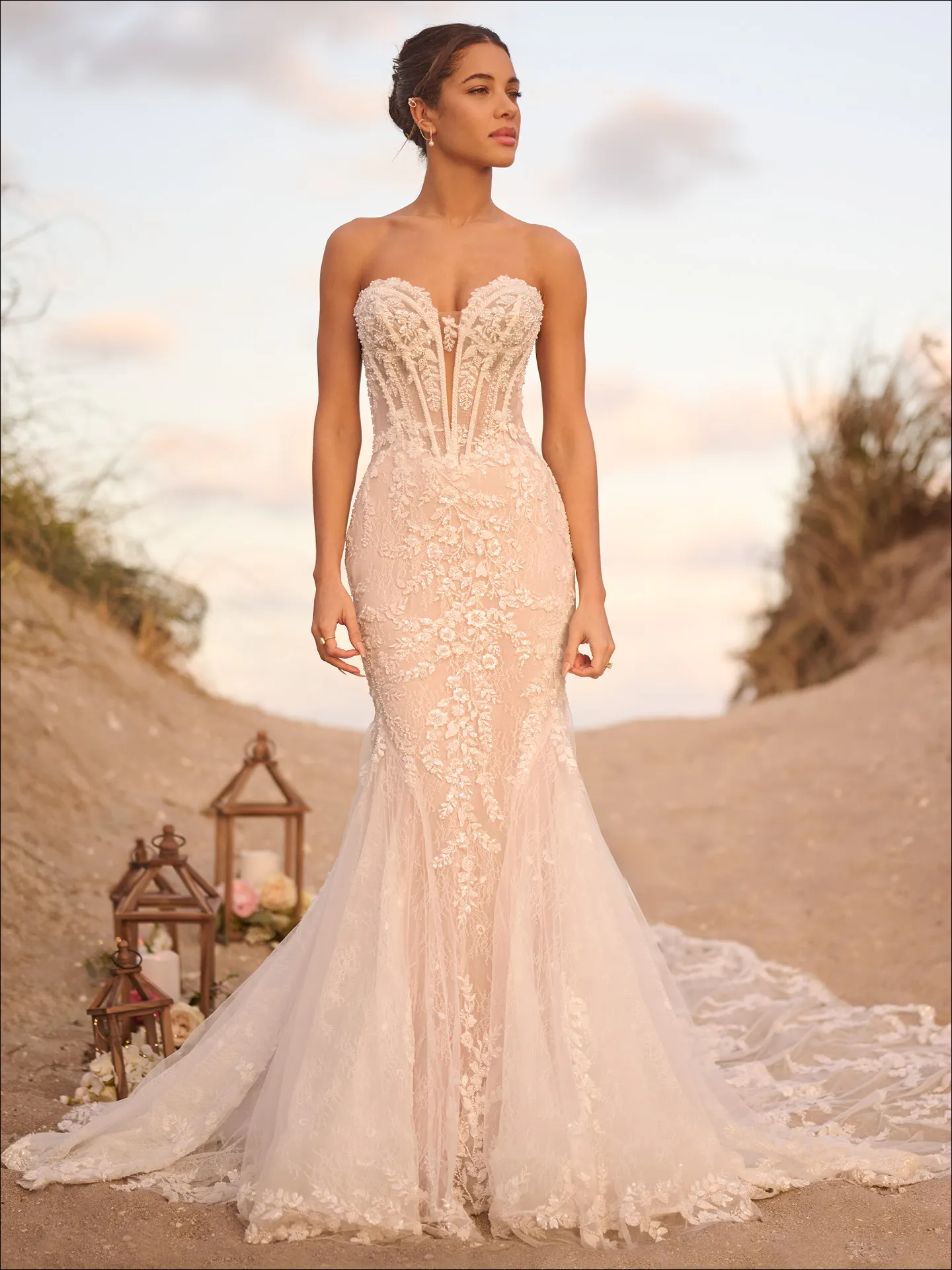 maggie sottero beaded wedding dress Benjie Royale Shimmering Mermaid | quince 2020 The irrepressible rebirth of Size:M petite Maggie Sottero Brogan Is