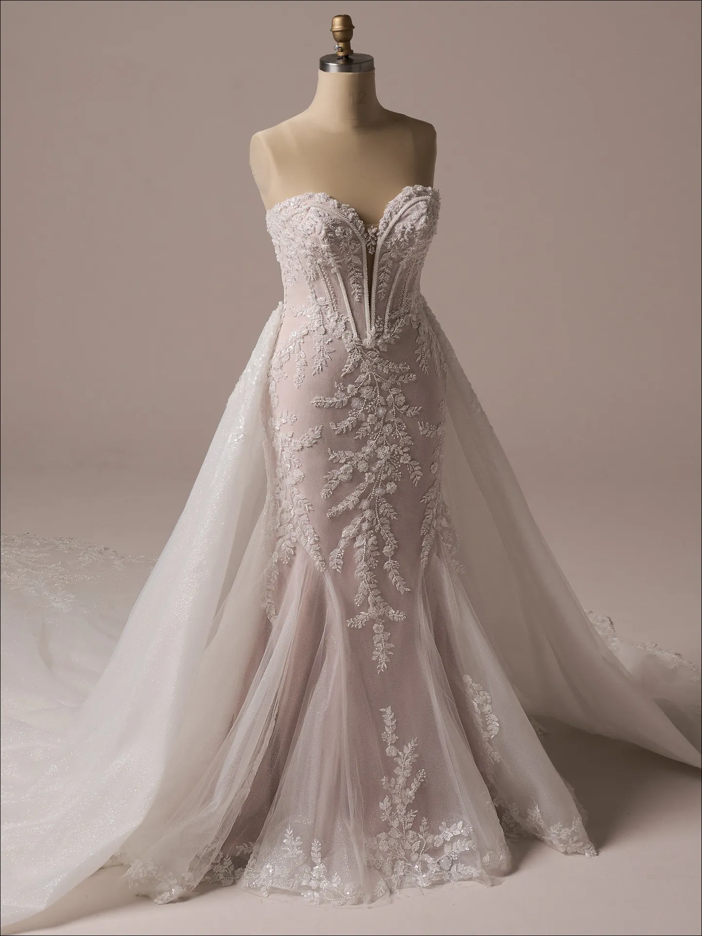 Maggie Sottero Benjie Royale front view shimmering beaded mermaid wedding dress