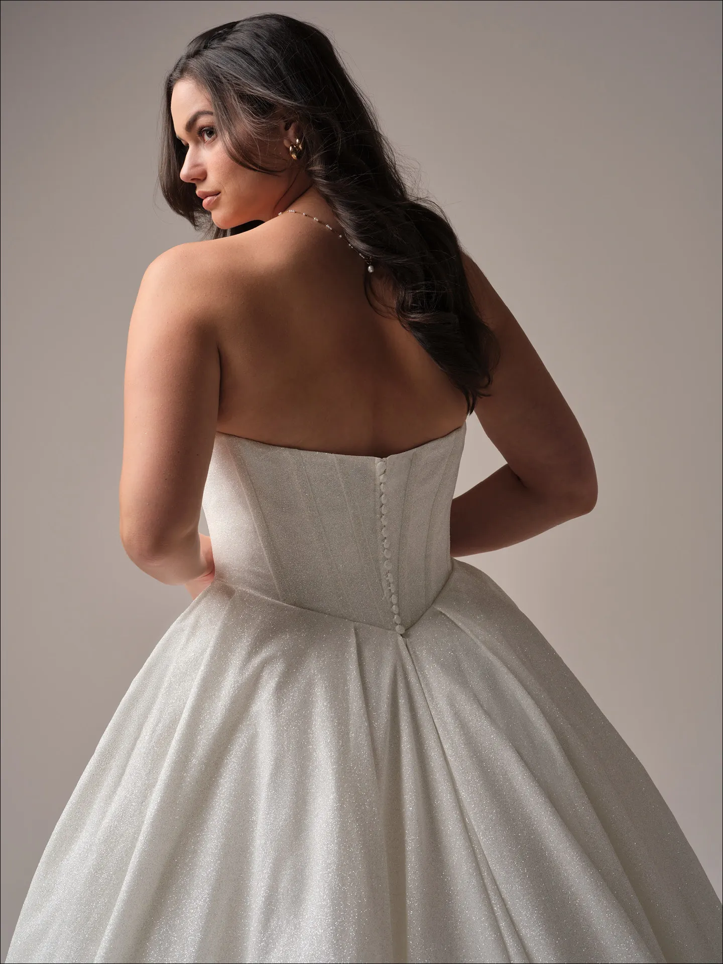 Maggie Sottero Derrick Royale back view ballgown wedding dress