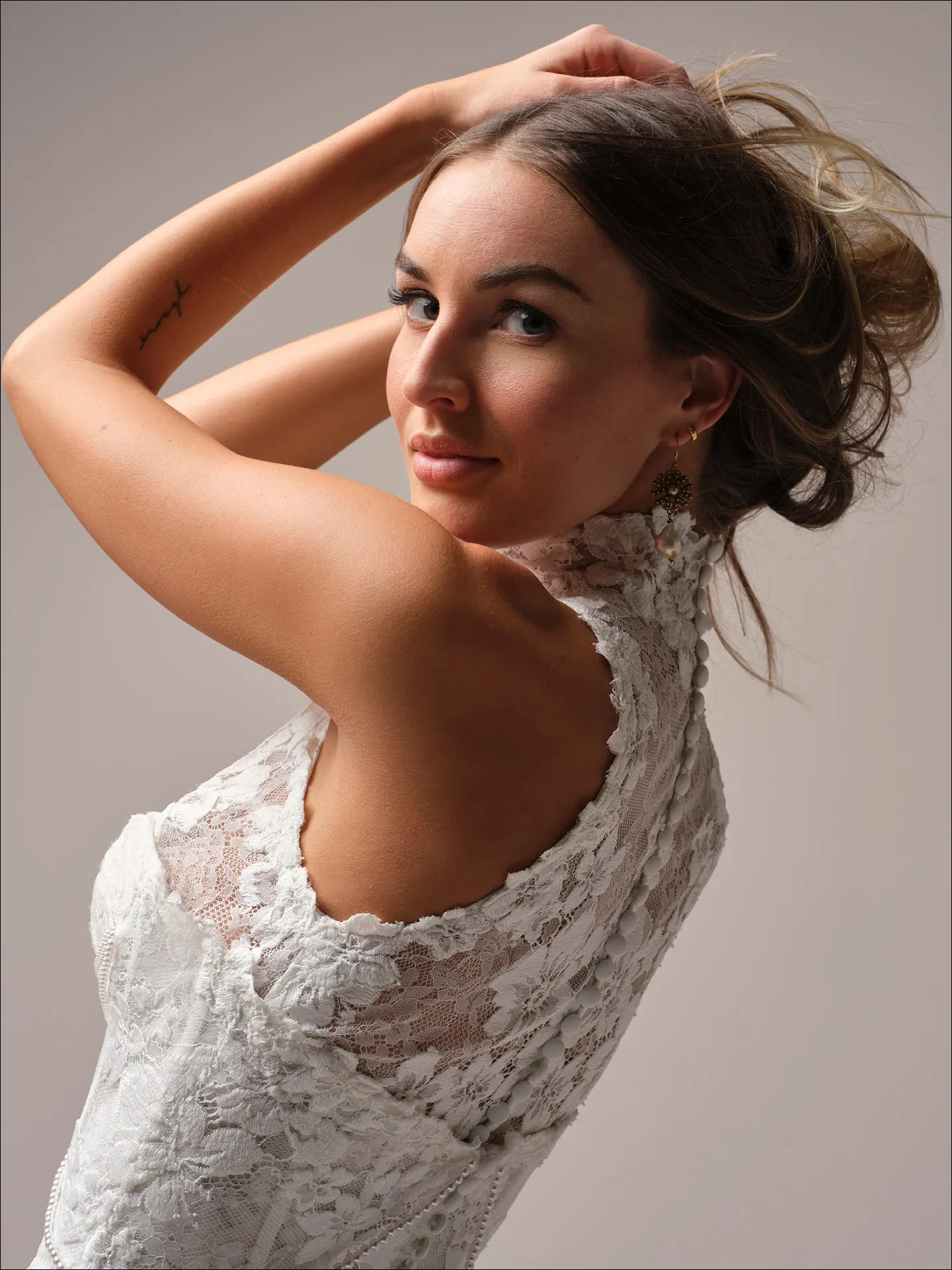 Devon lace mermaid dress side view, Maggie Sottero