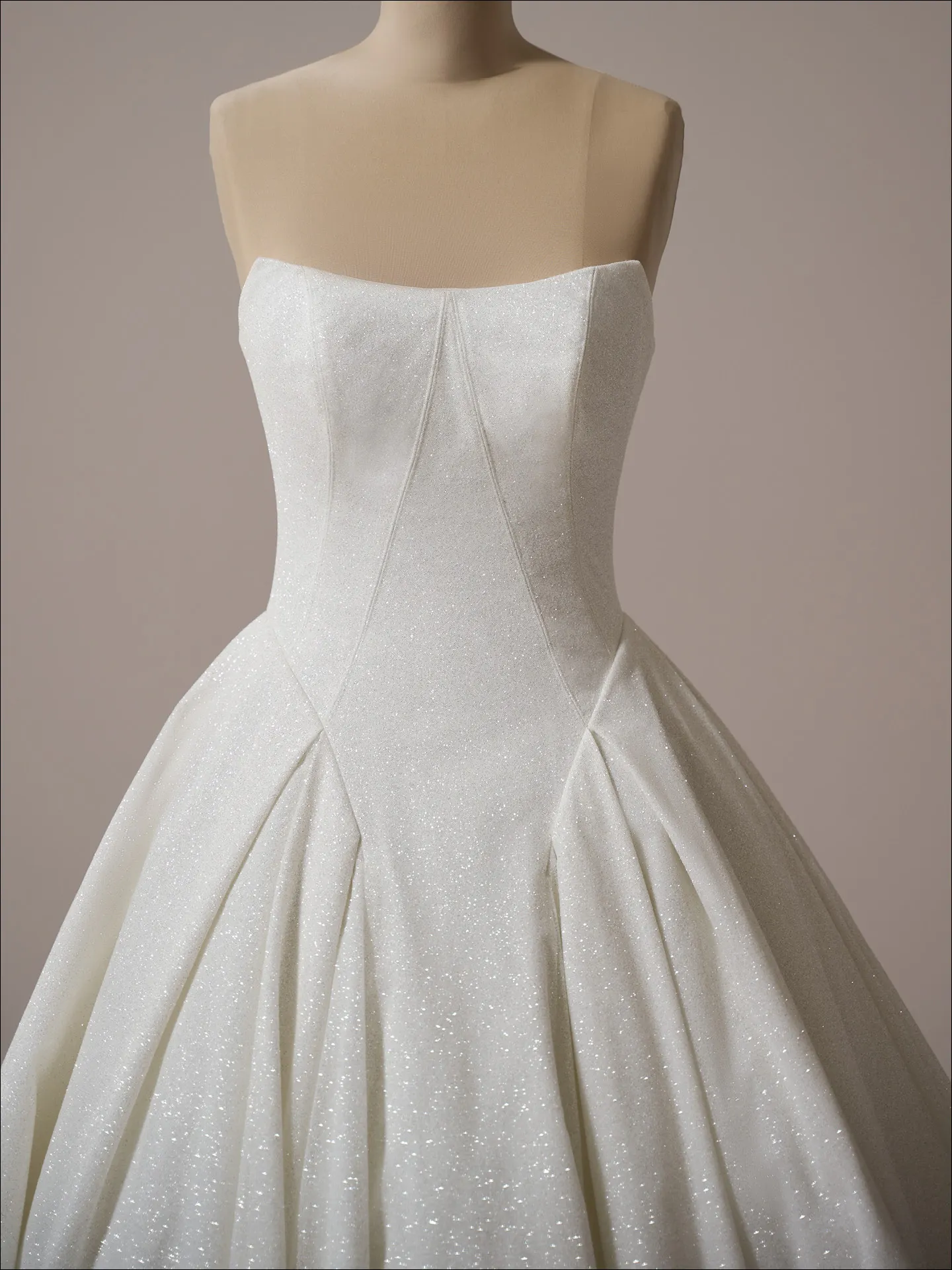 Maggie Sottero Fortune Royale ballgown wedding dress front view with sparkle tulle skirt