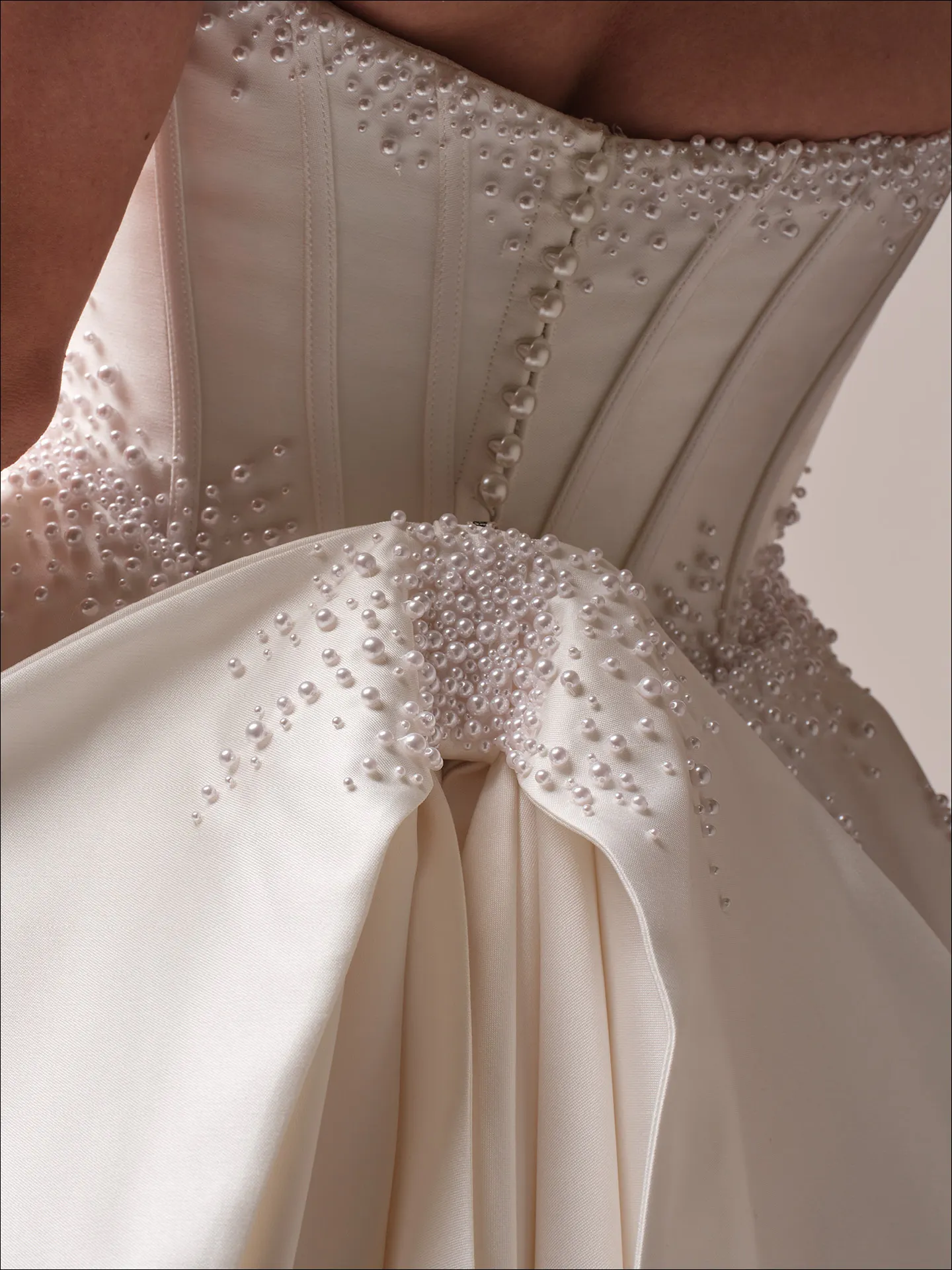 Maggie Sottero Juneau ballgown wedding dress back view with sweeping train