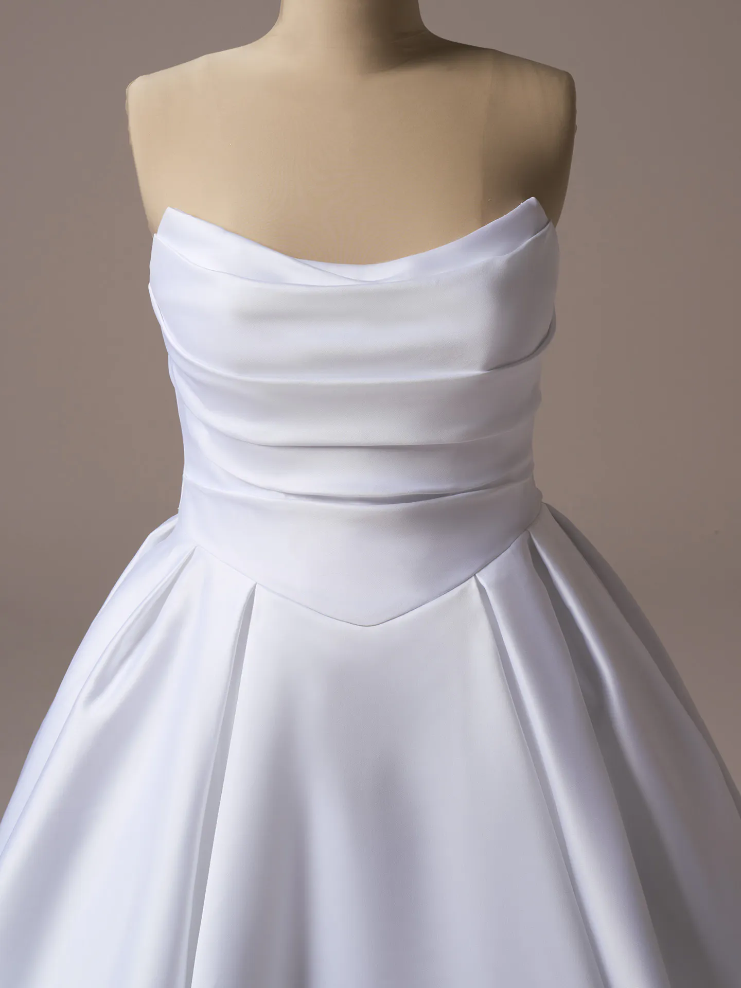 Maggie Sottero Maureen ballgown wedding dress front view in white tone full skirt