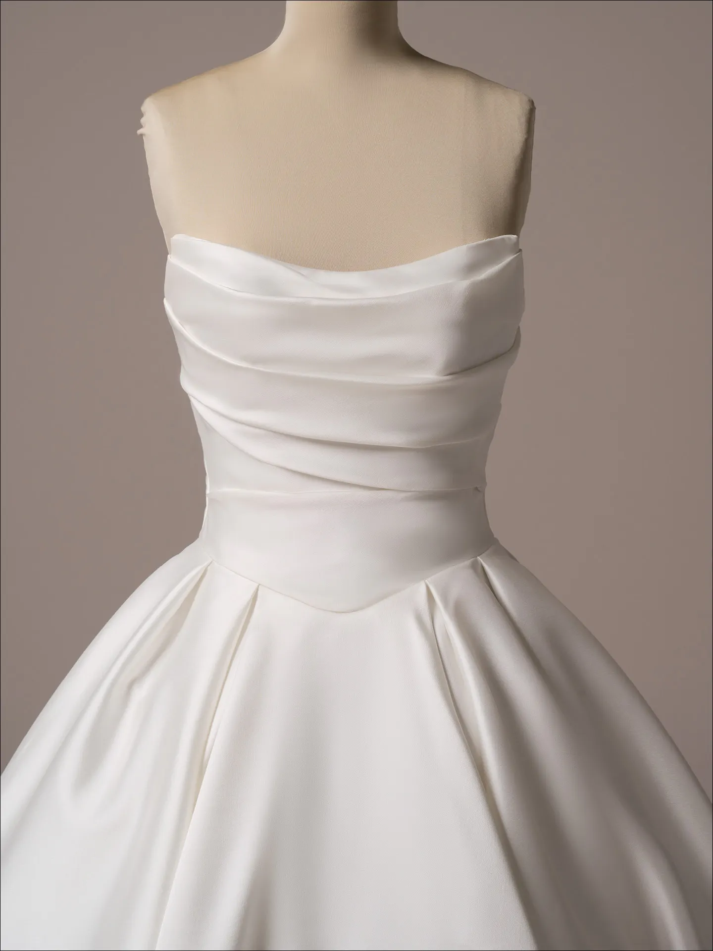 Maggie Sottero Maureen ballgown wedding dress front view in ivory tone tulle skirt