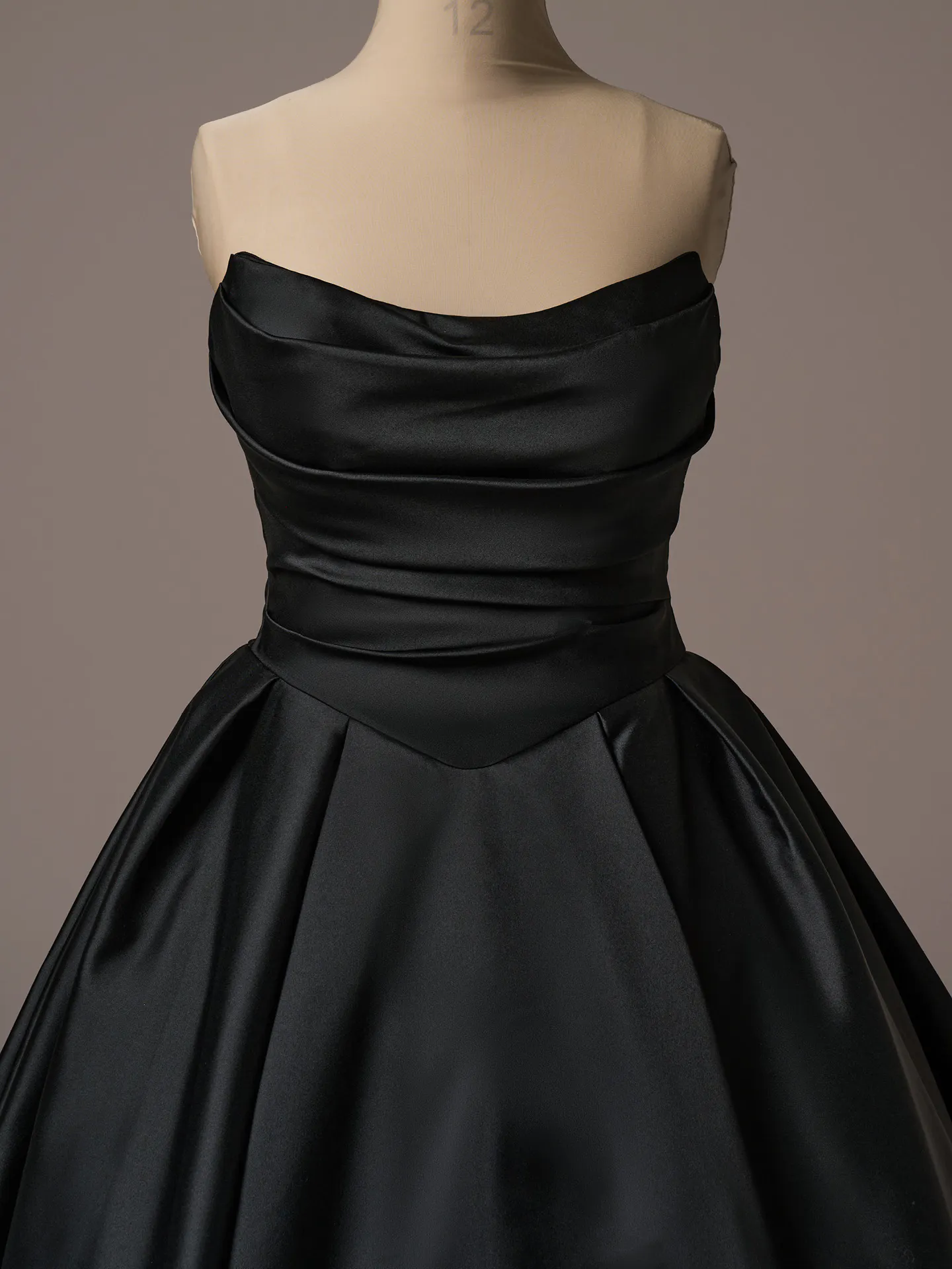 Maggie Sottero Maureen ballgown wedding dress front view in black tone full skirt