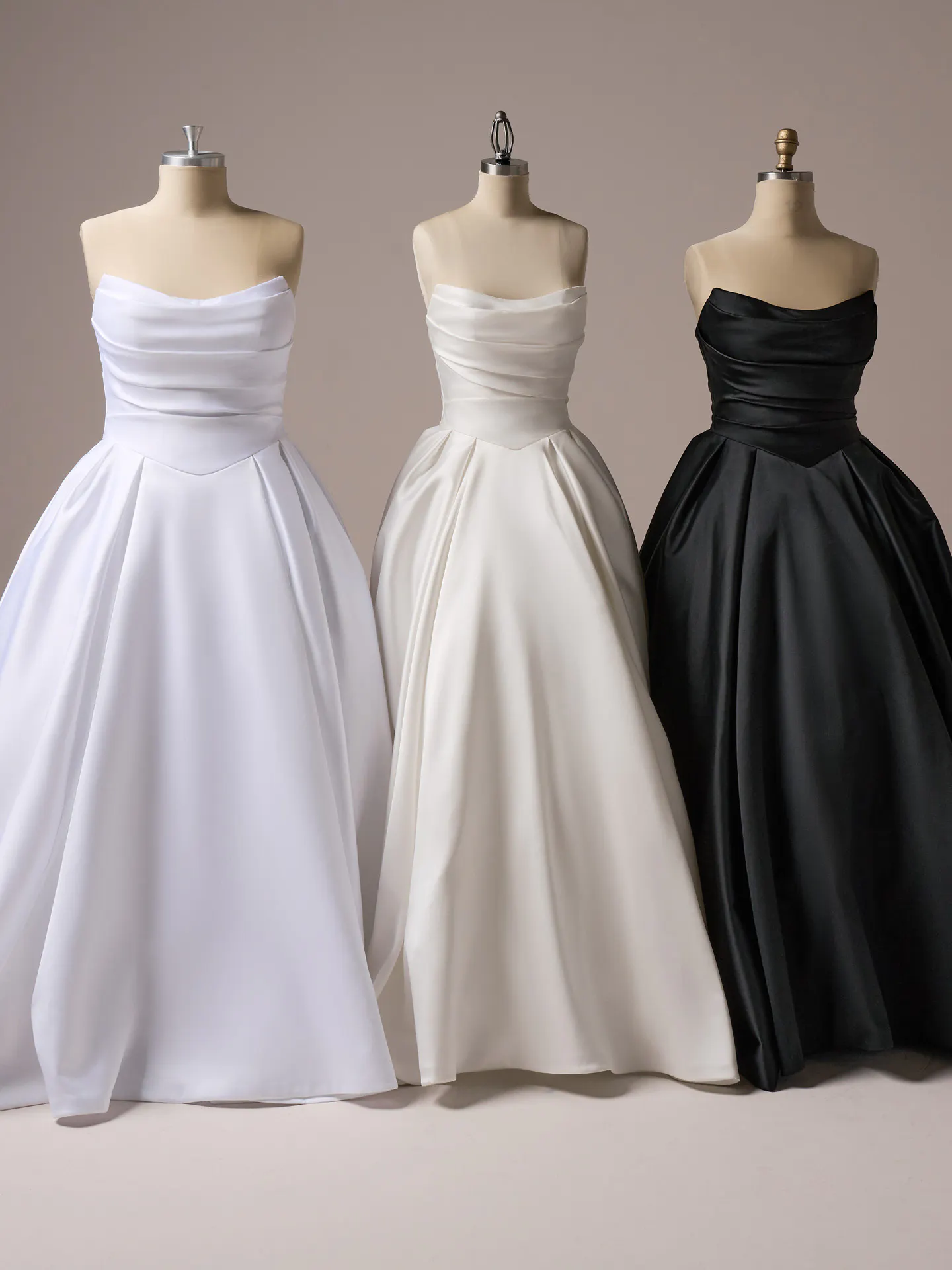 Maggie Sottero Maureen ballgown wedding dress front view in blush tone tulle