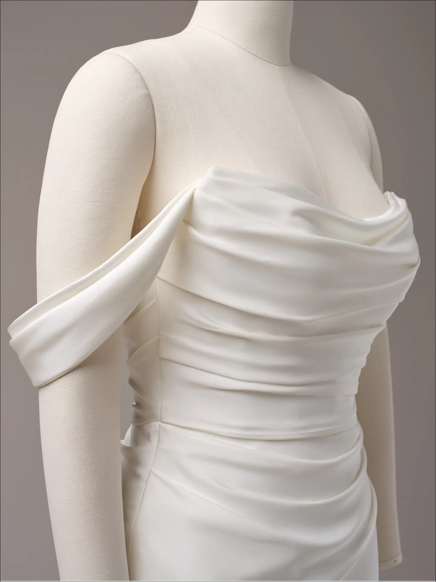 Maggie Sottero Rhoda sheath wedding dress side view with structured bodice