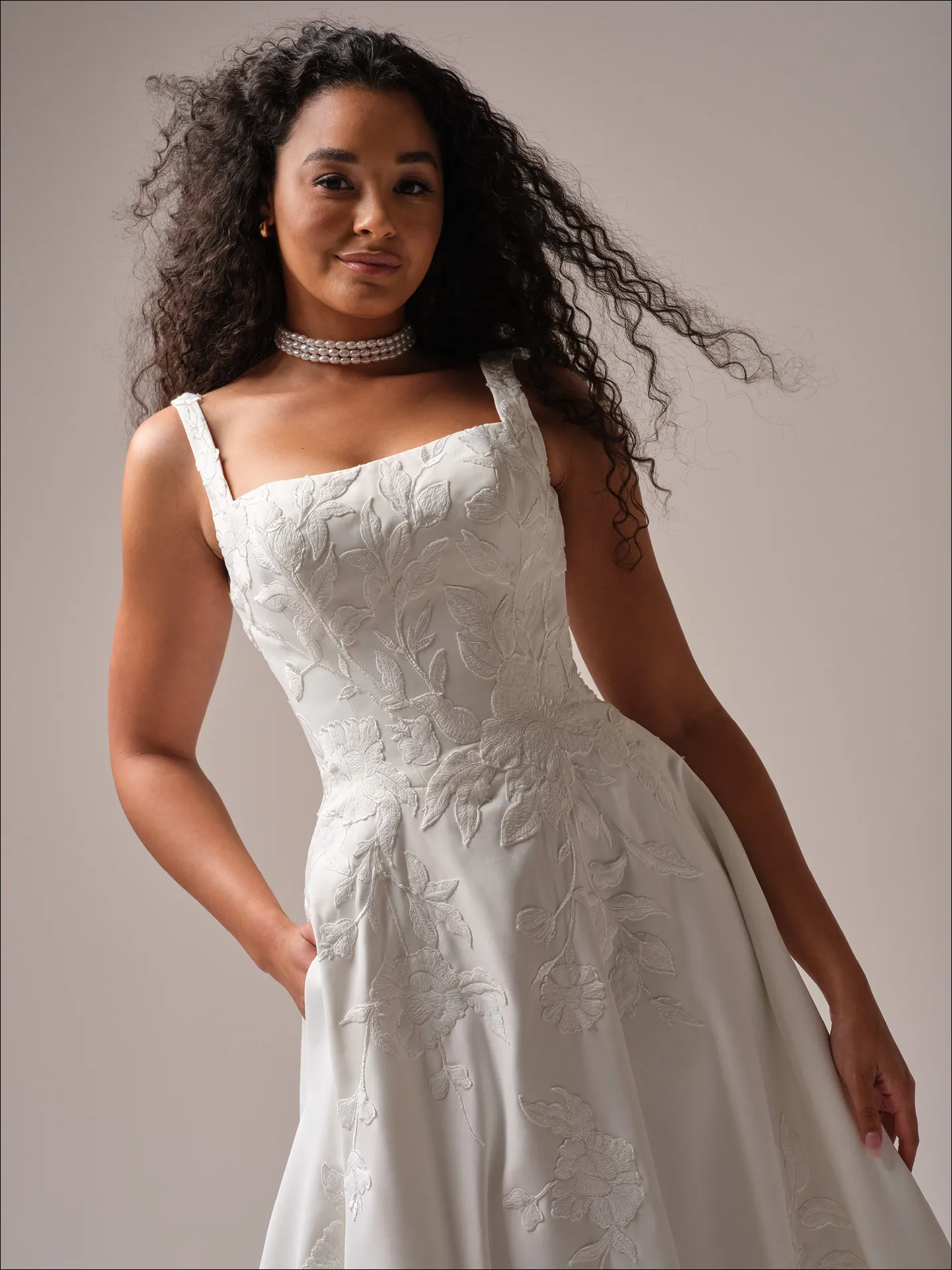 a line tank wedding dress Sheridan Low-back Square Neck Strap A-line Bridal | Maggie Sottero FLASHSALE0926 Justin Alexander 2020 Bridal Length:55cm/21.7