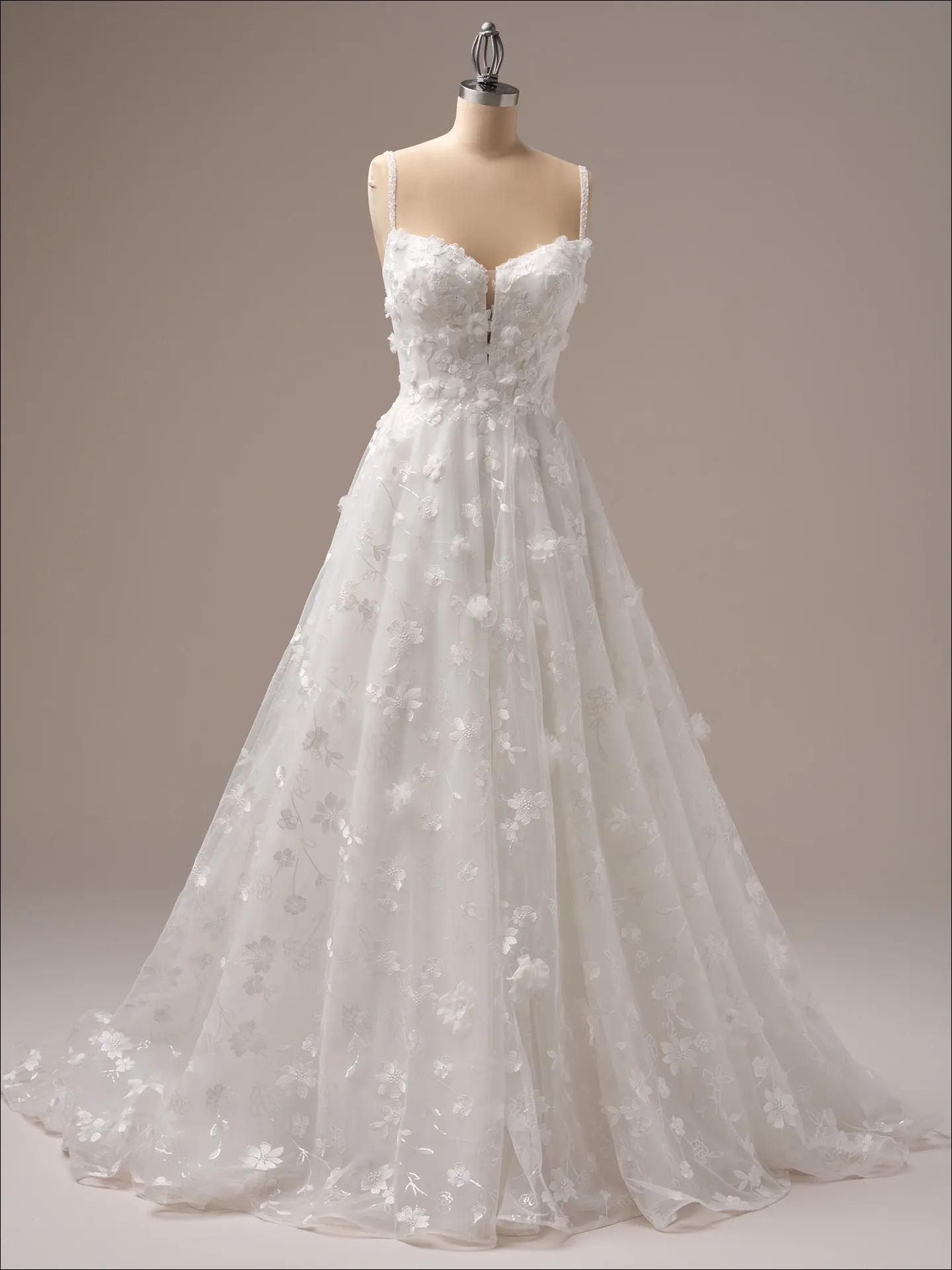 Maggie Sottero Wallis ballgown wedding dress side profile with structured bodice