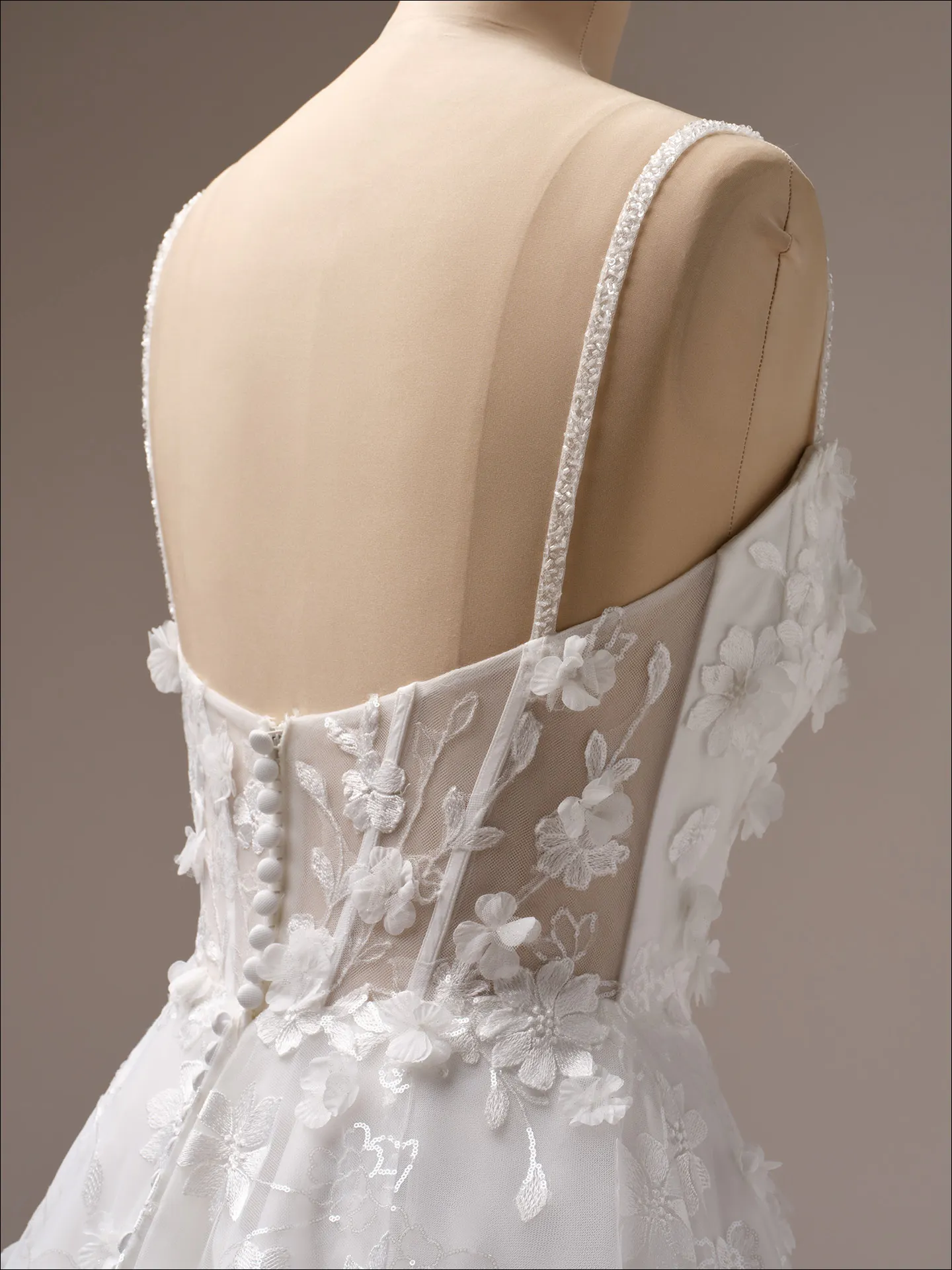 Maggie Sottero Wallis ballgown wedding dress side angle with full skirt