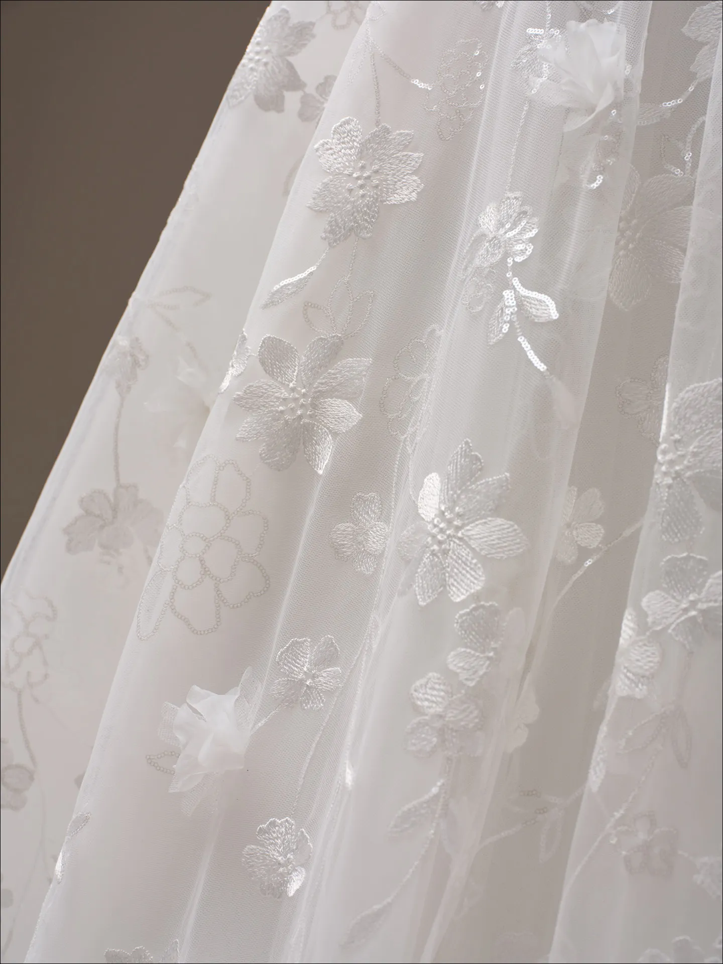 Maggie Sottero Wallis ballgown wedding dress front view in ivory tone tulle