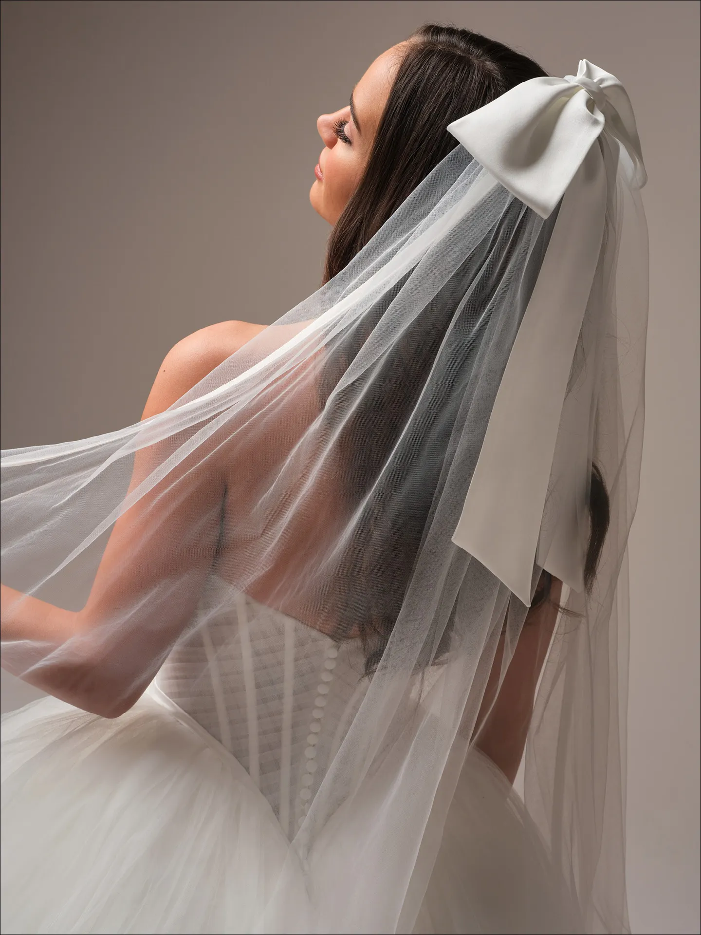 Maggie Sottero Yurianna ballgown wedding dress side angle with full skirt