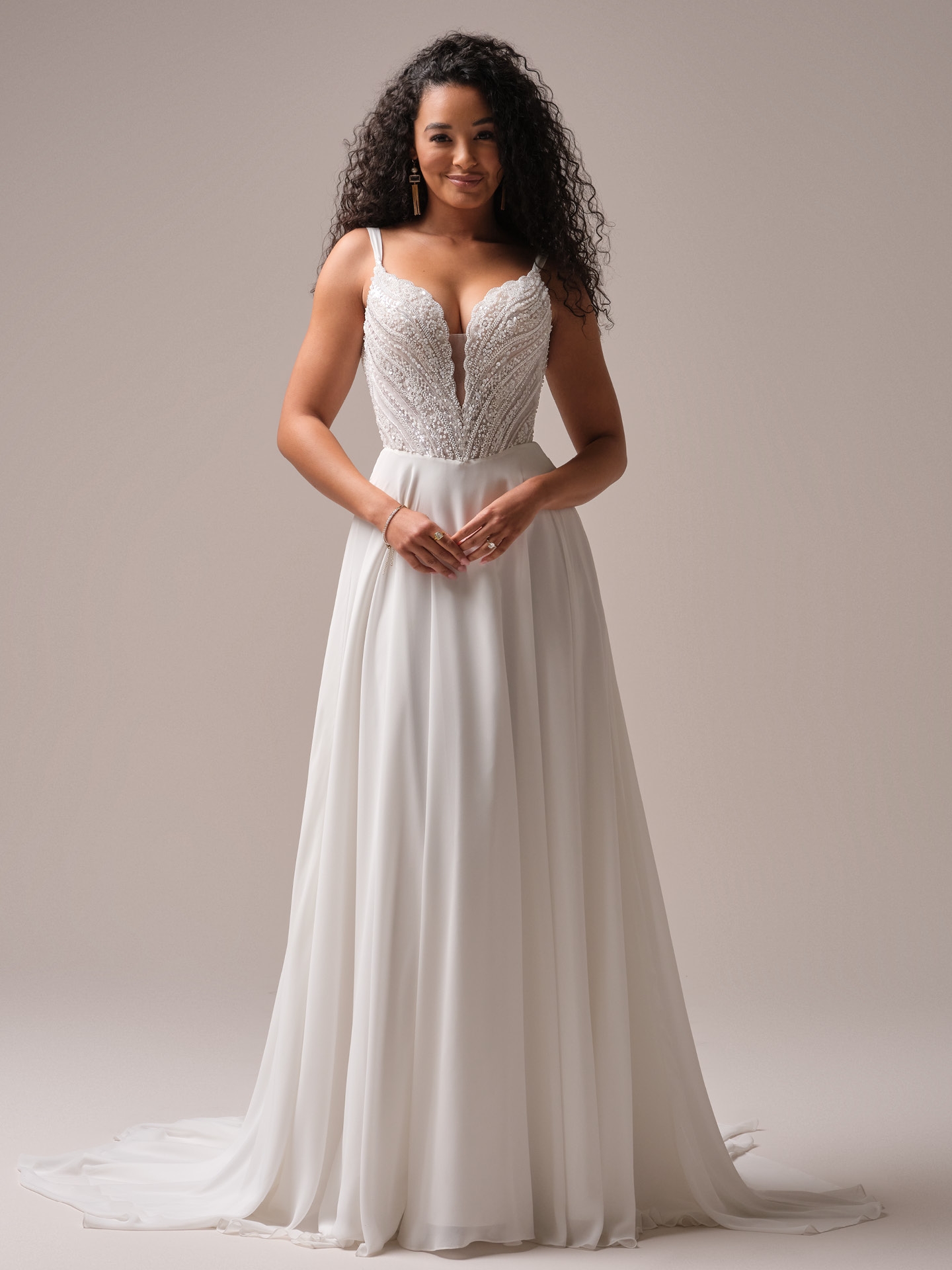 Rebecca Ingram Clara A line Wedding Dress Alt50