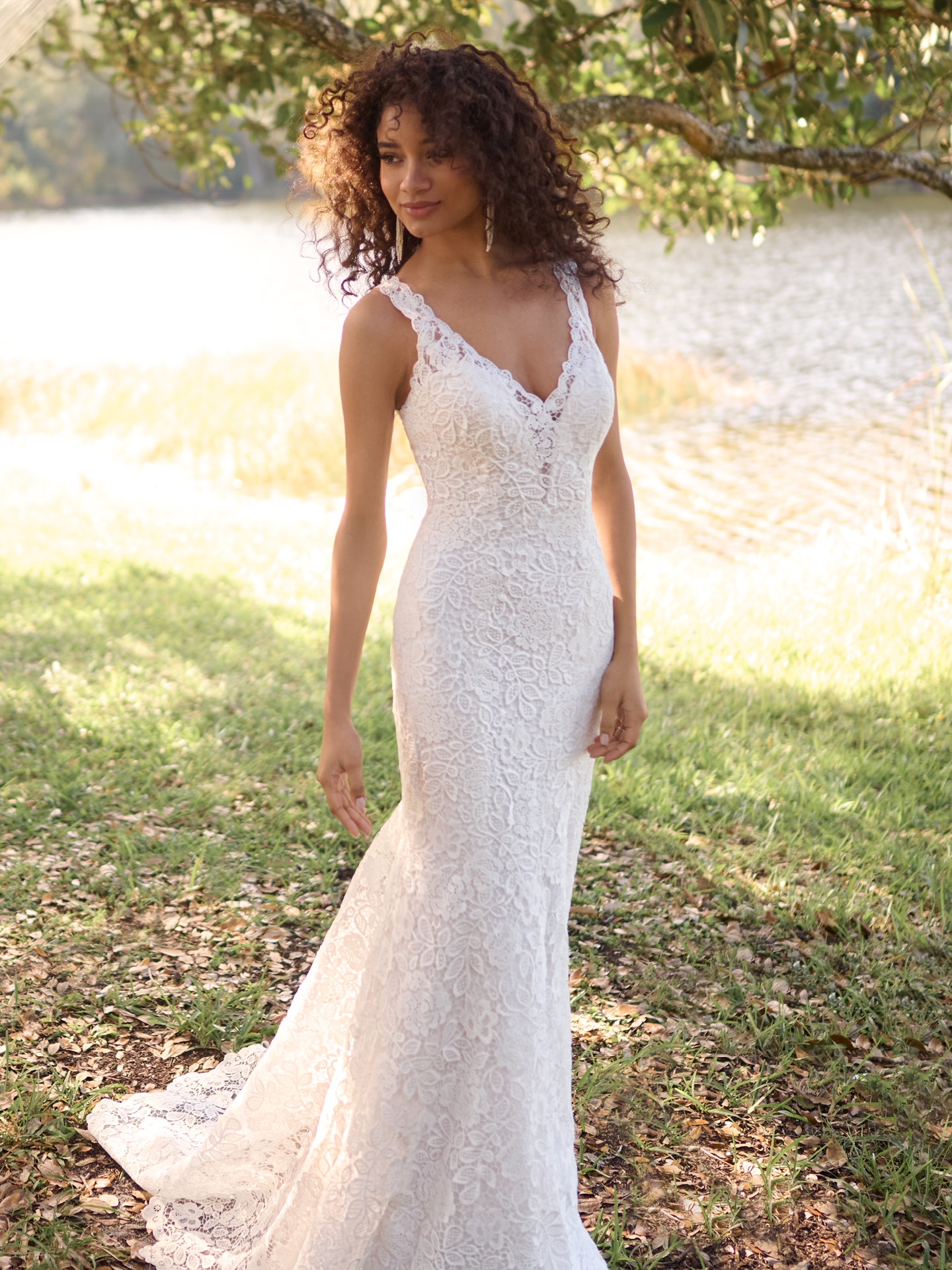 Rebecca Ingram Dayna Sheath Wedding Dress PROMO10
