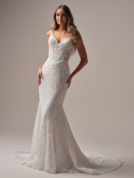 Rebecca Ingram Isabella Fit and Flare Wedding Dress Alt50