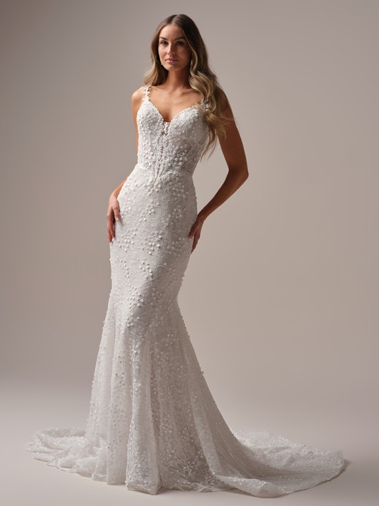 Rebecca Ingram Isabella Fit and Flare Wedding Dress Alt50