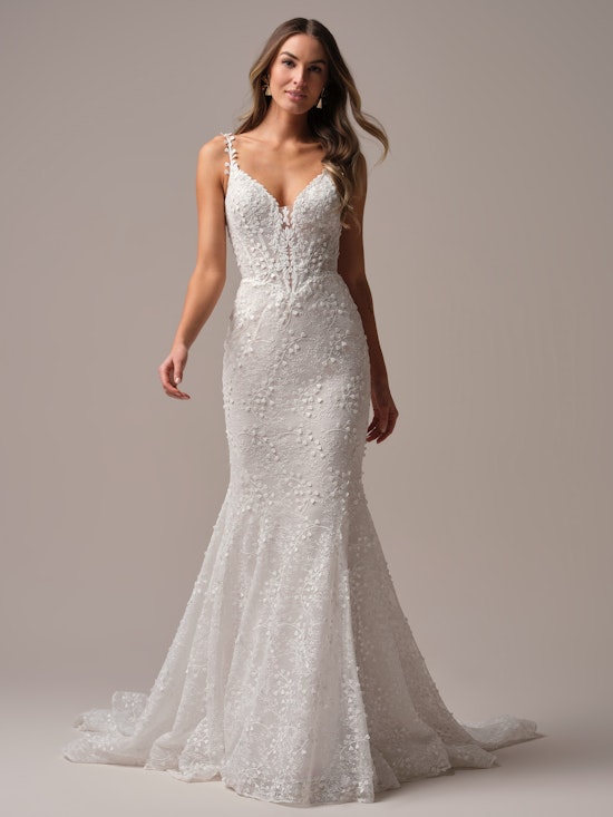 Rebecca Ingram Isabella Fit and Flare Wedding Dress Alt52