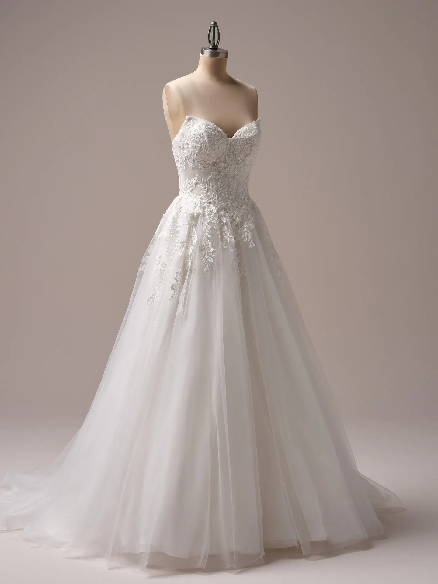 Rebecca Ingram Paige A-line dress front view on mannequin
