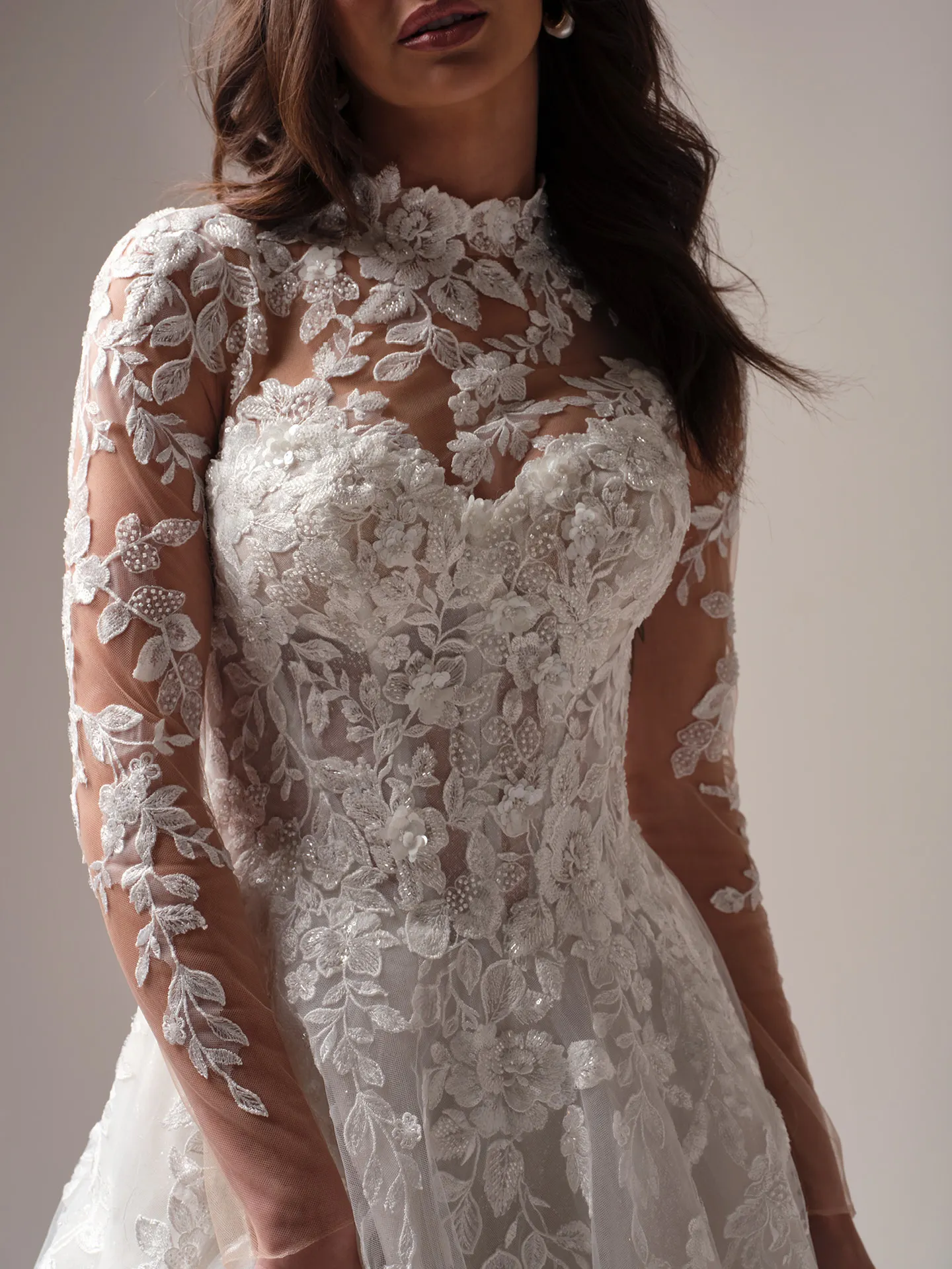 Sottero and Midgley Darren ballgown wedding dress side view with voluminous skirt