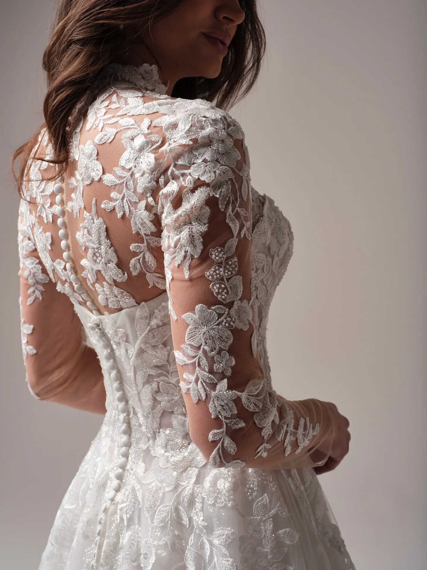 Sottero and Midgley Darren ballgown wedding dress back view with long train