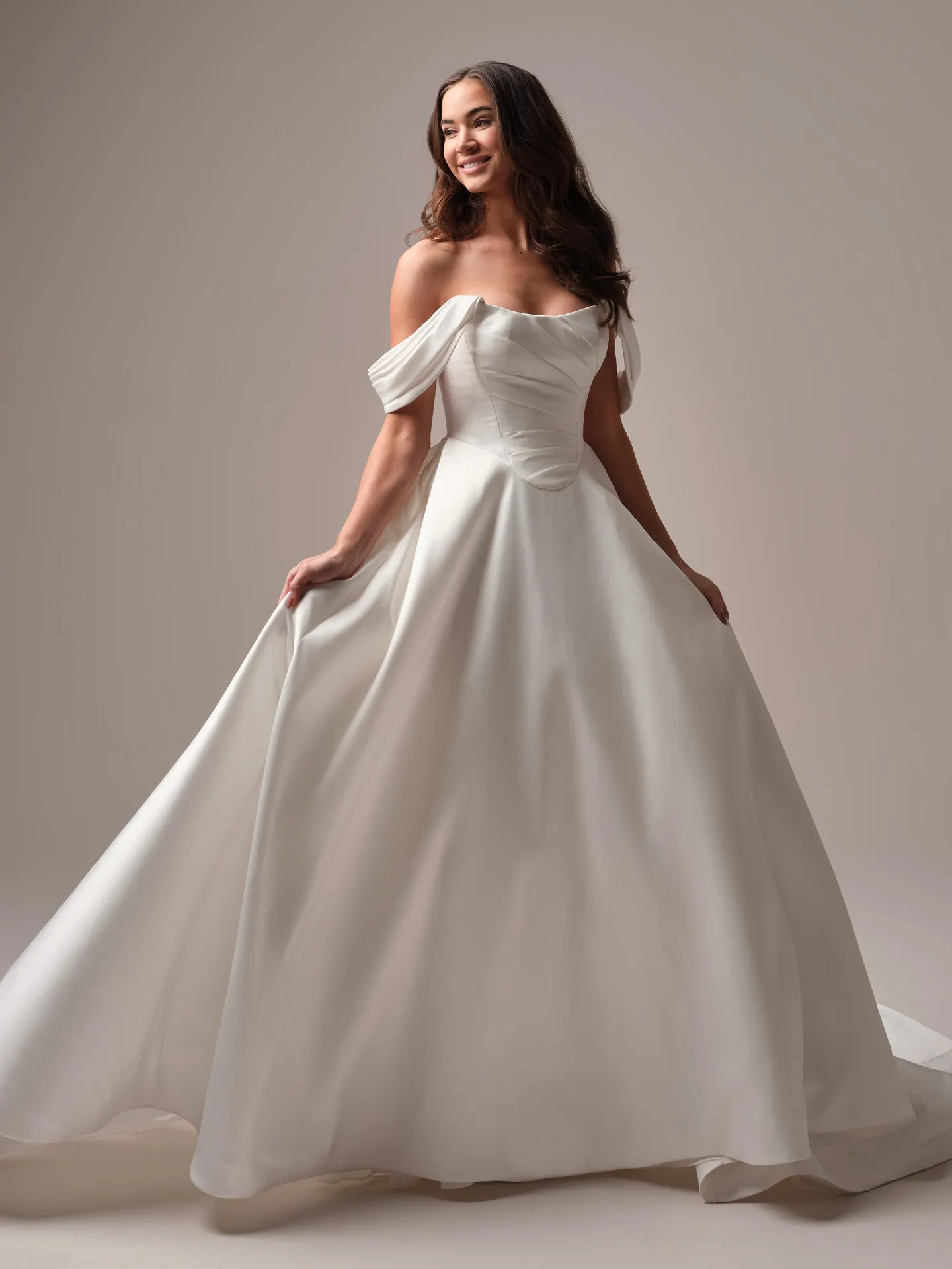 Sottero and Midgley Donovan ballgown wedding dress front view with full skirt