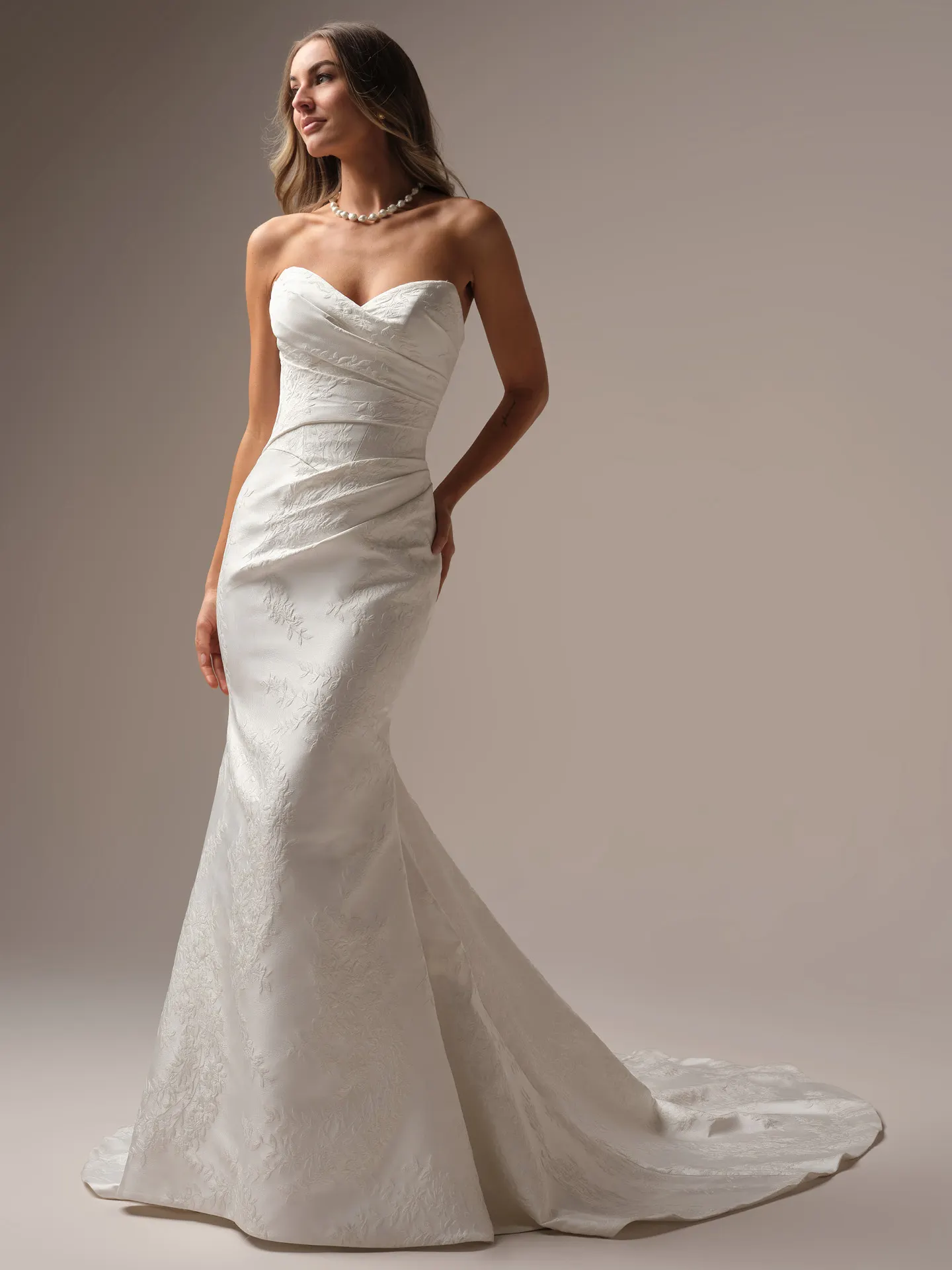 Sottero and Midgley Giselle Marie Lane sheath wedding dress front view with fitted bodice