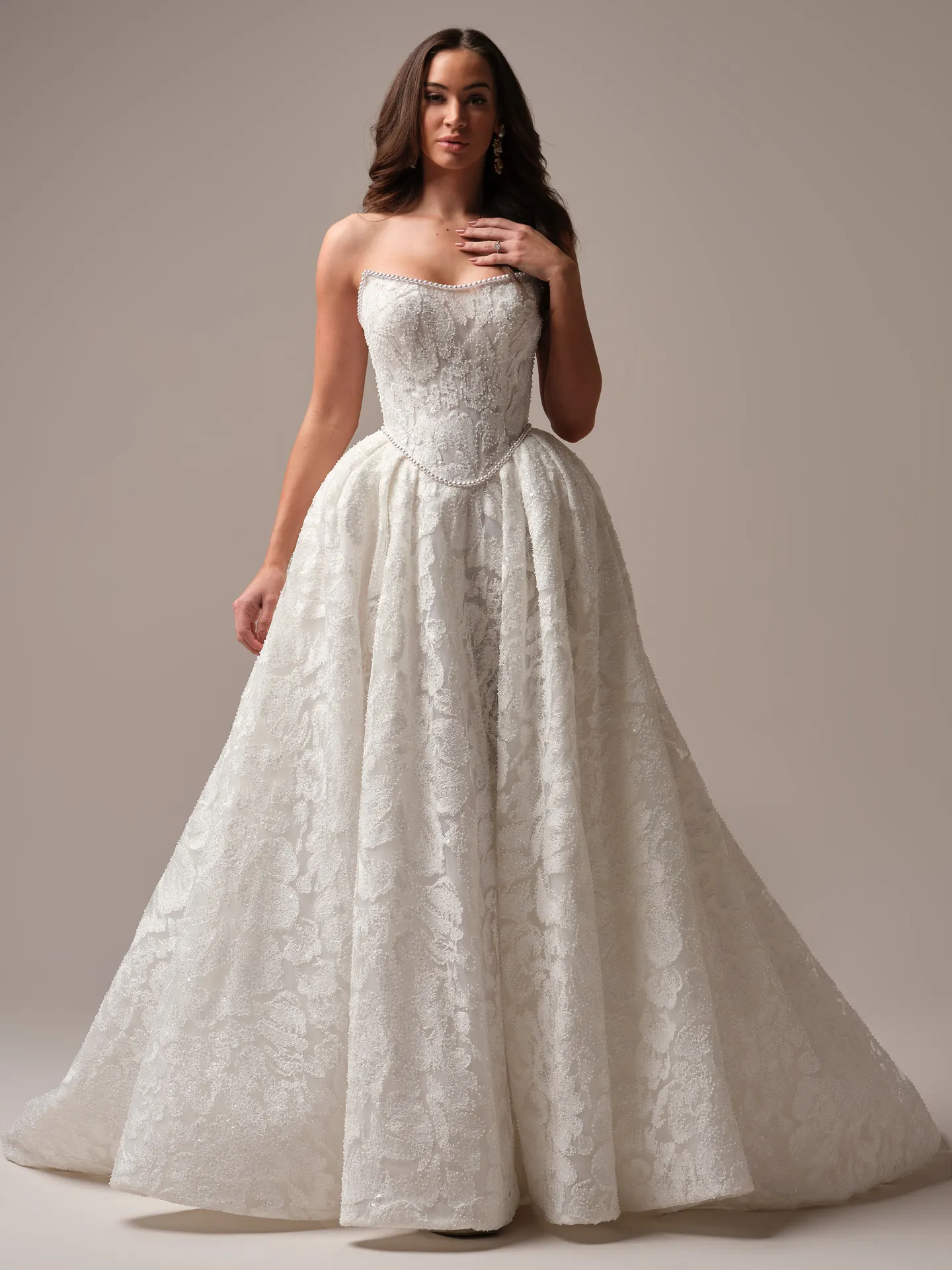 Sottero and Midgley January ballgown wedding dress front view with full skirt