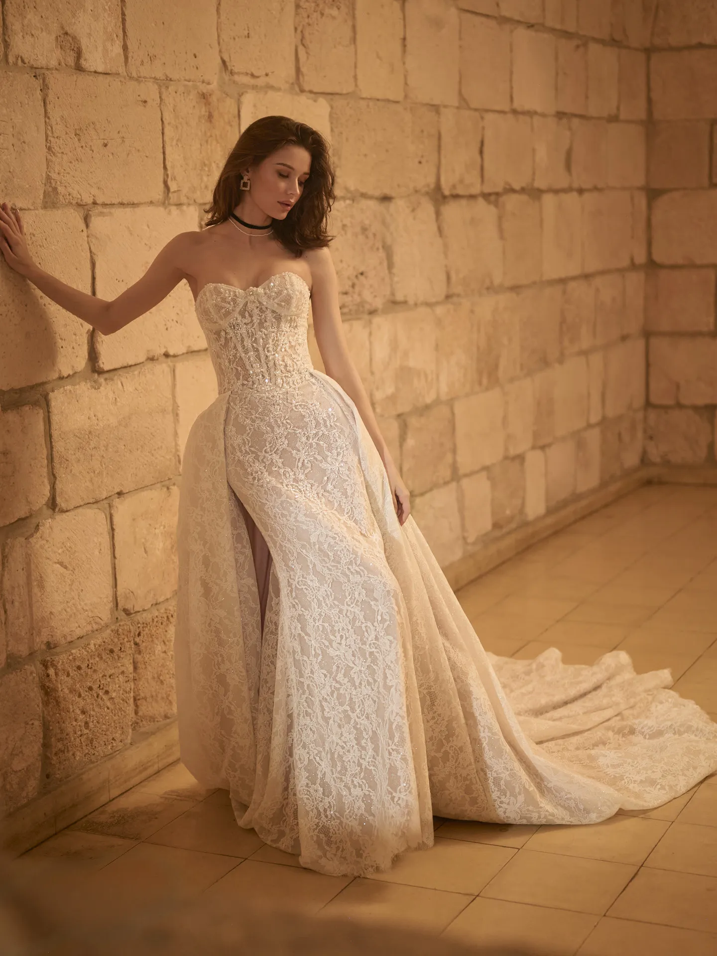 Sottero and Midgley January ballgown wedding dress back view with extended train