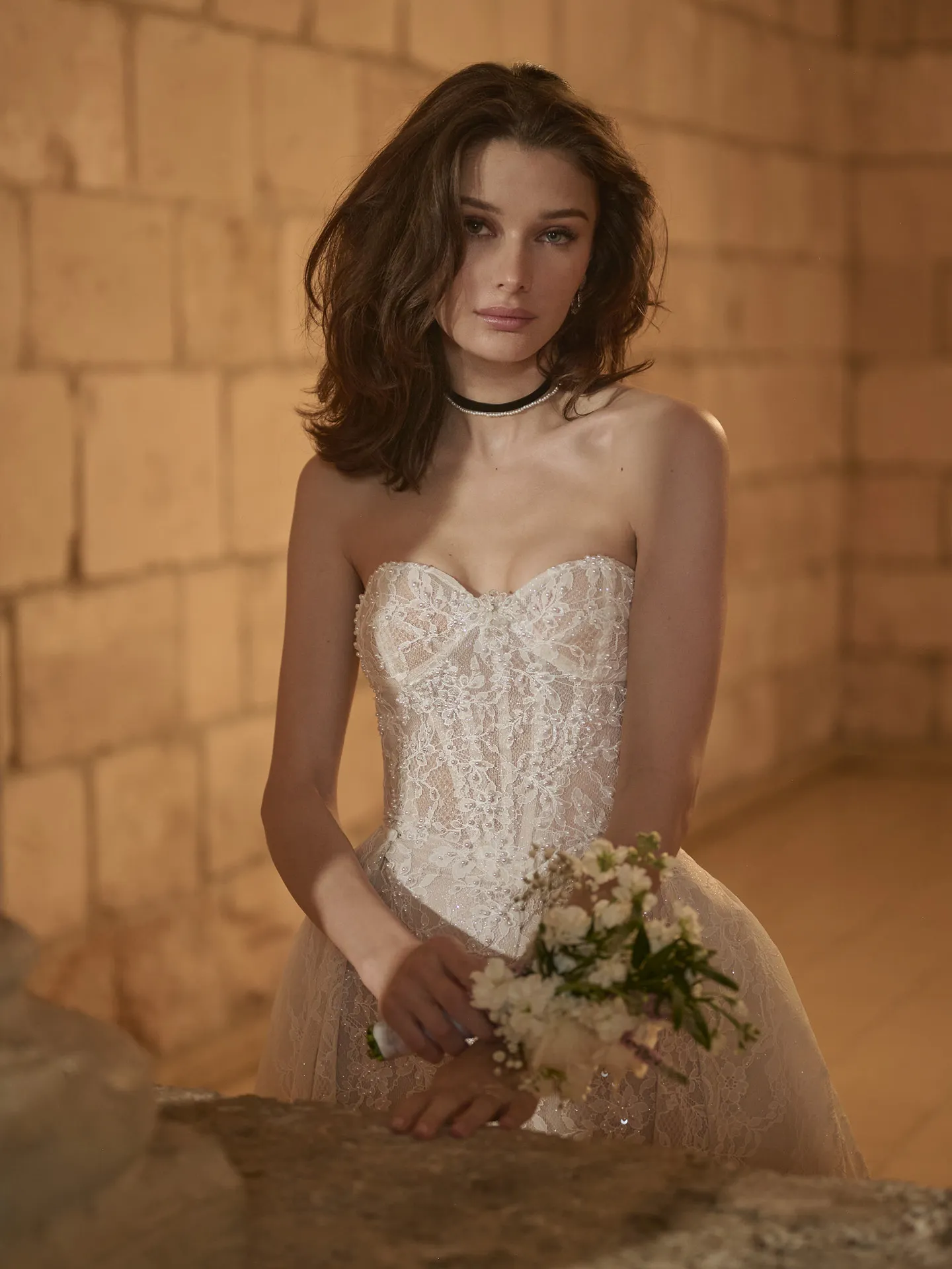 Sottero and Midgley January ballgown wedding dress back angle with narrower train